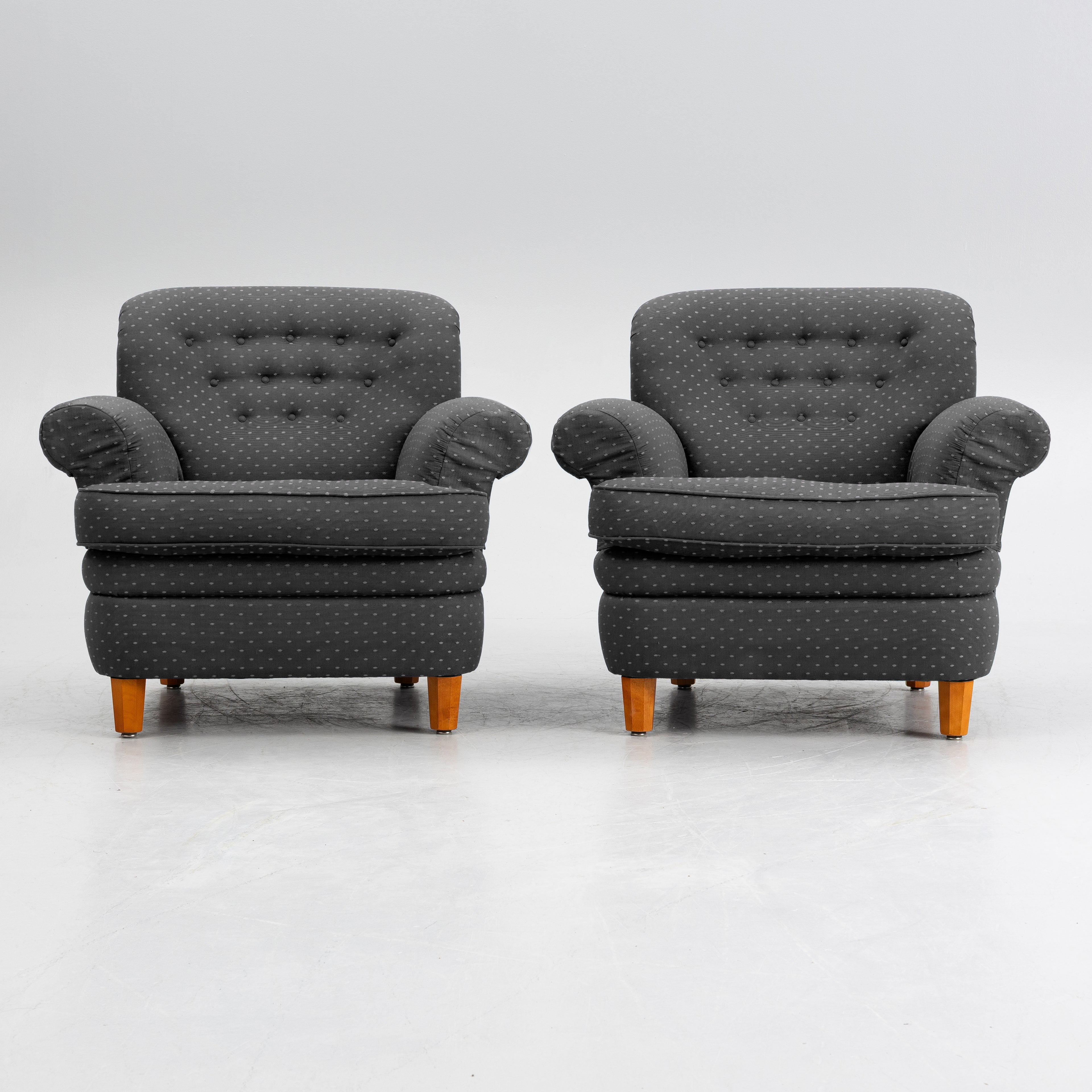 Pair of Model 568 Armchairs by Josef Frank for Svenskt Tenn