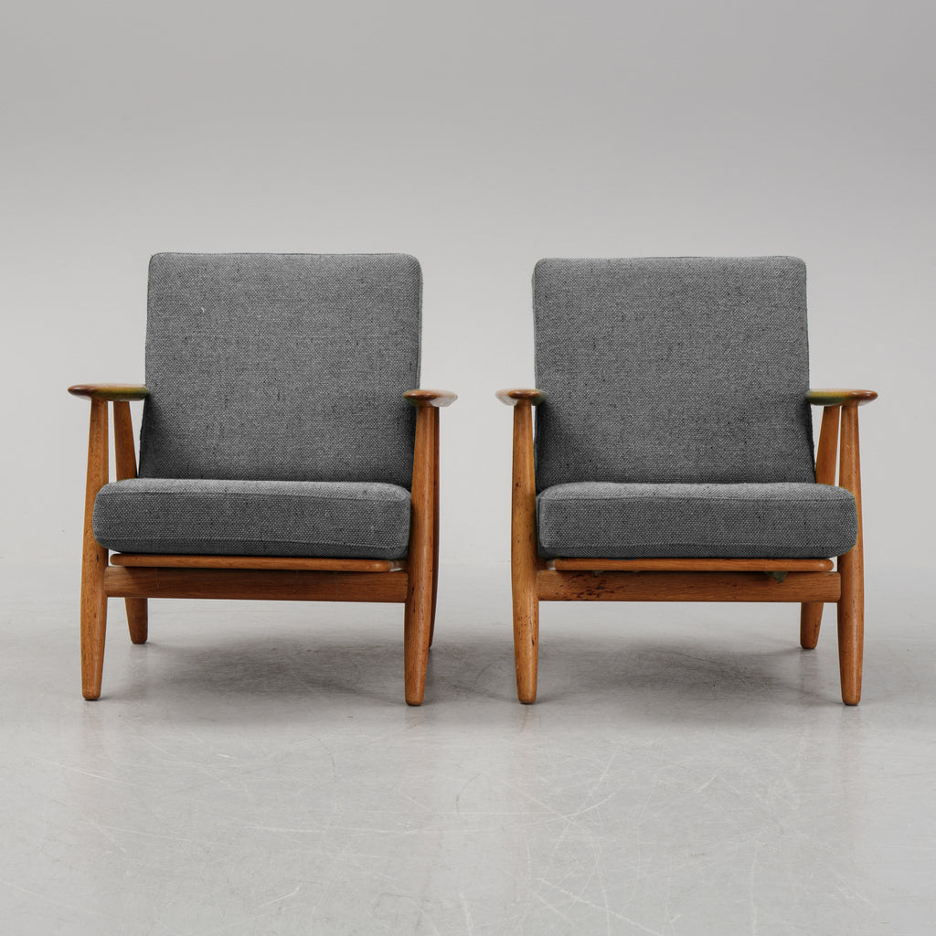 Pair of GE-240 Cigar Chairs by Hans Wegner for Getama