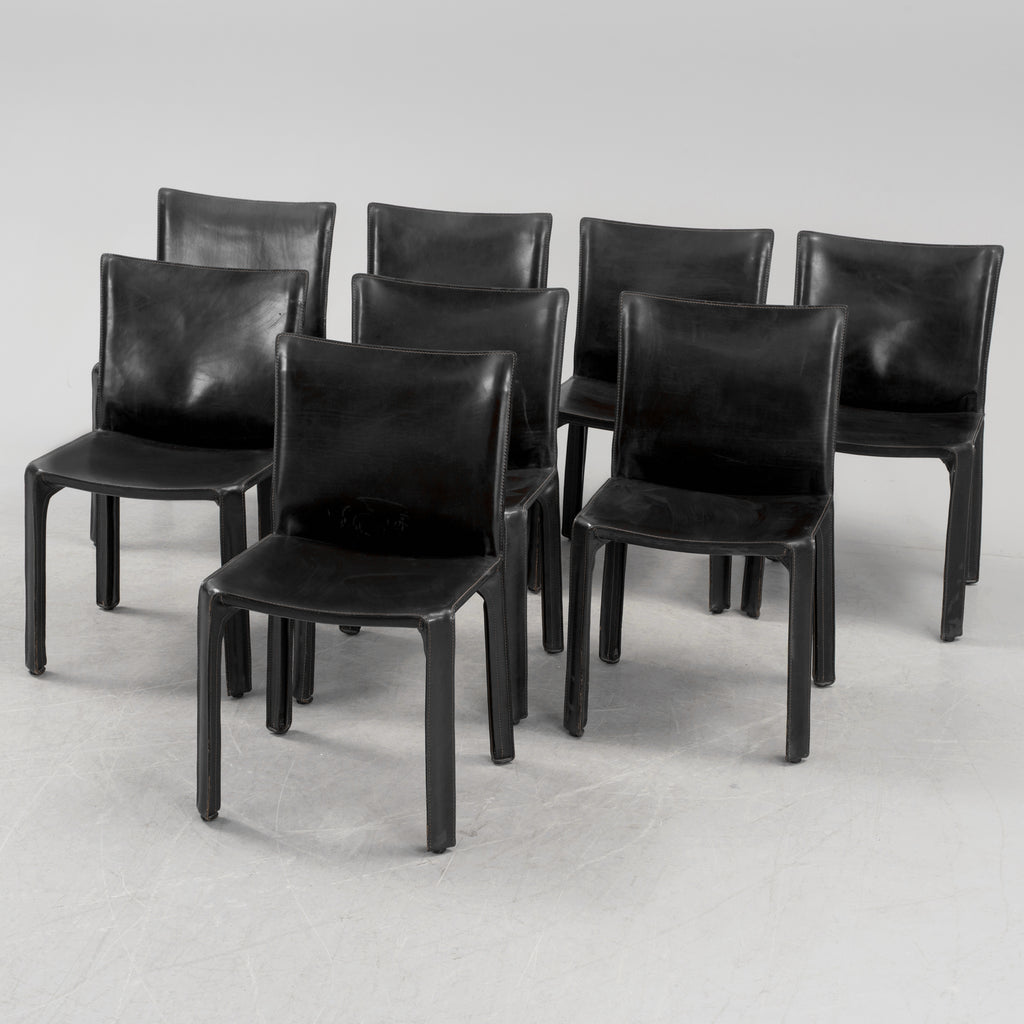Mario Bellini CAB 412 Dining Chairs for Cassina, Set of Eight