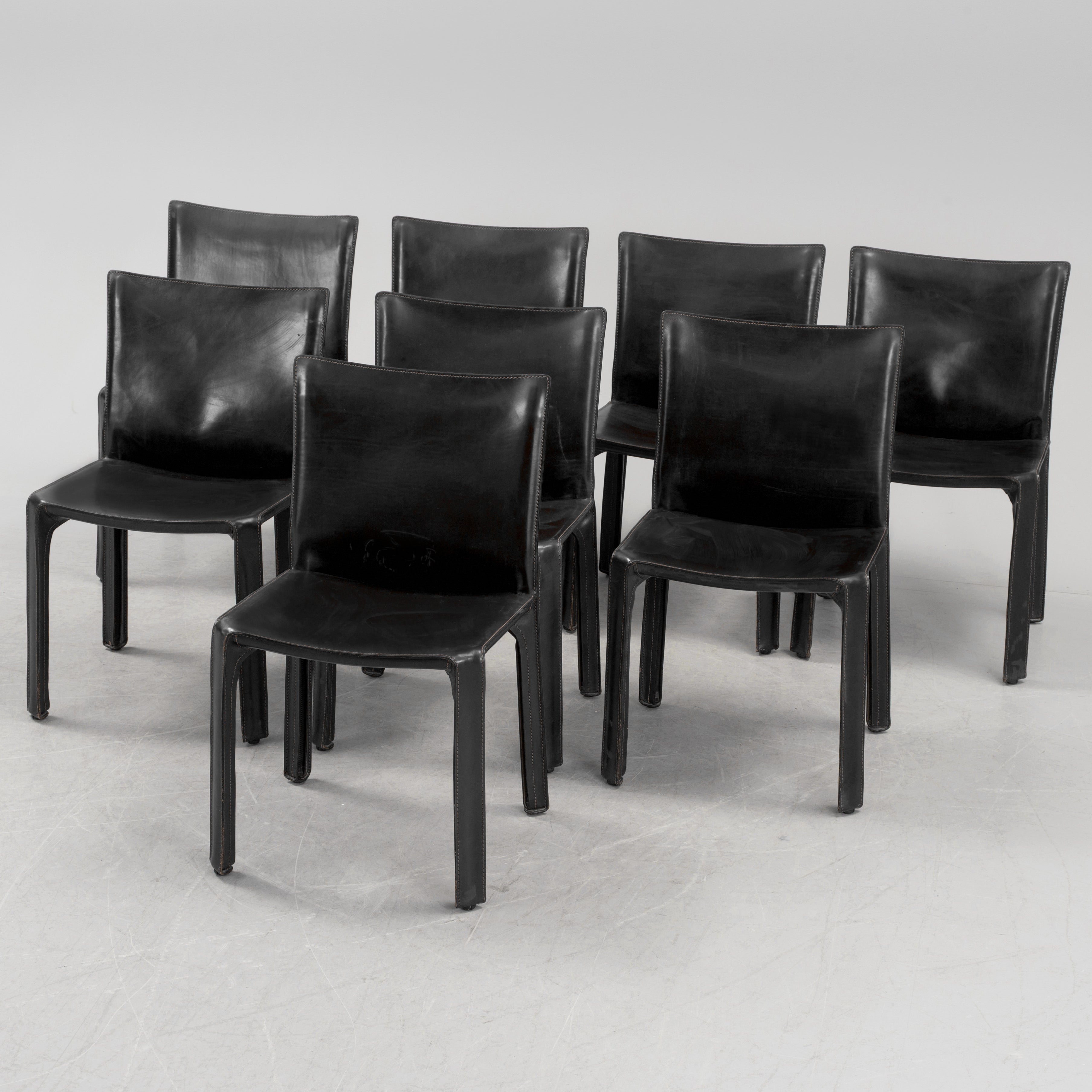Mario Bellini CAB 412 Dining Chairs for Cassina, Set of Eight