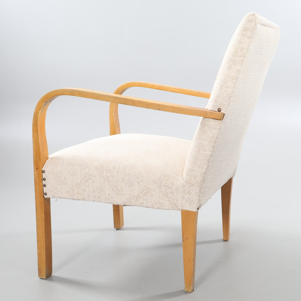 Vintage Danish Birch Armchair, 1930s–1940s