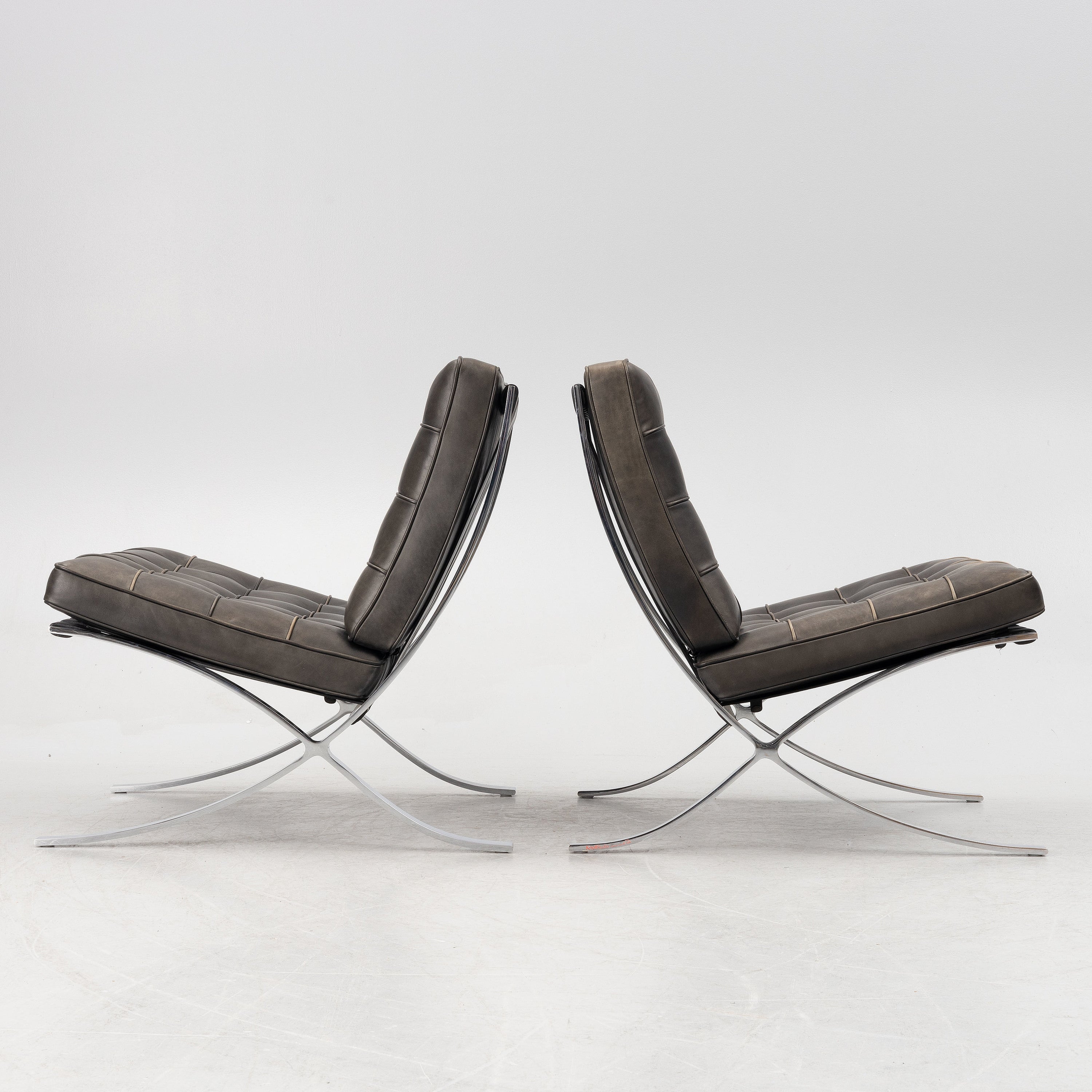 Ludwig Mies van der Rohe Barcelona Lounge Chairs for Knoll, Pair
