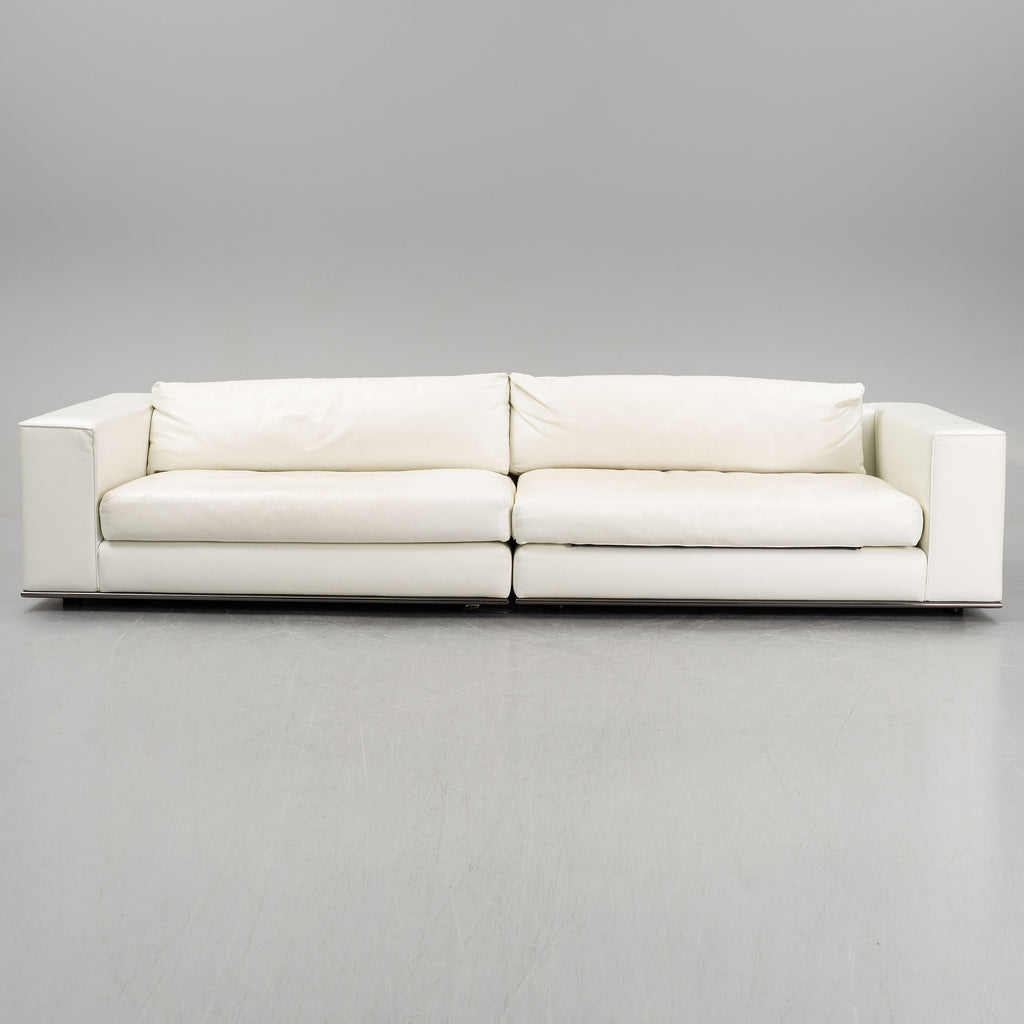 Rodolfo Dordoni Hamilton Leather Sofa and Ottoman for Minotti