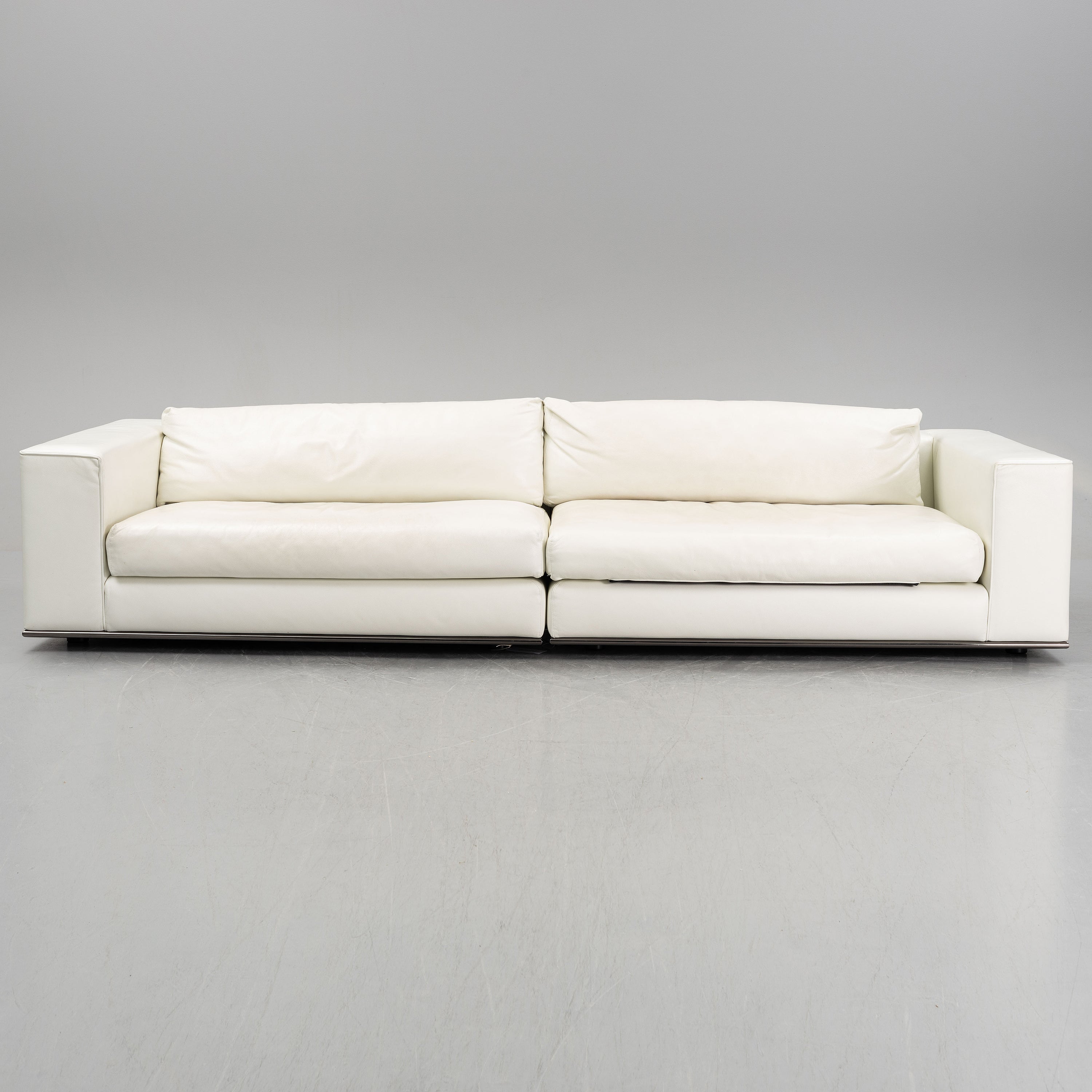 Rodolfo Dordoni Hamilton Leather Sofa and Ottoman for Minotti