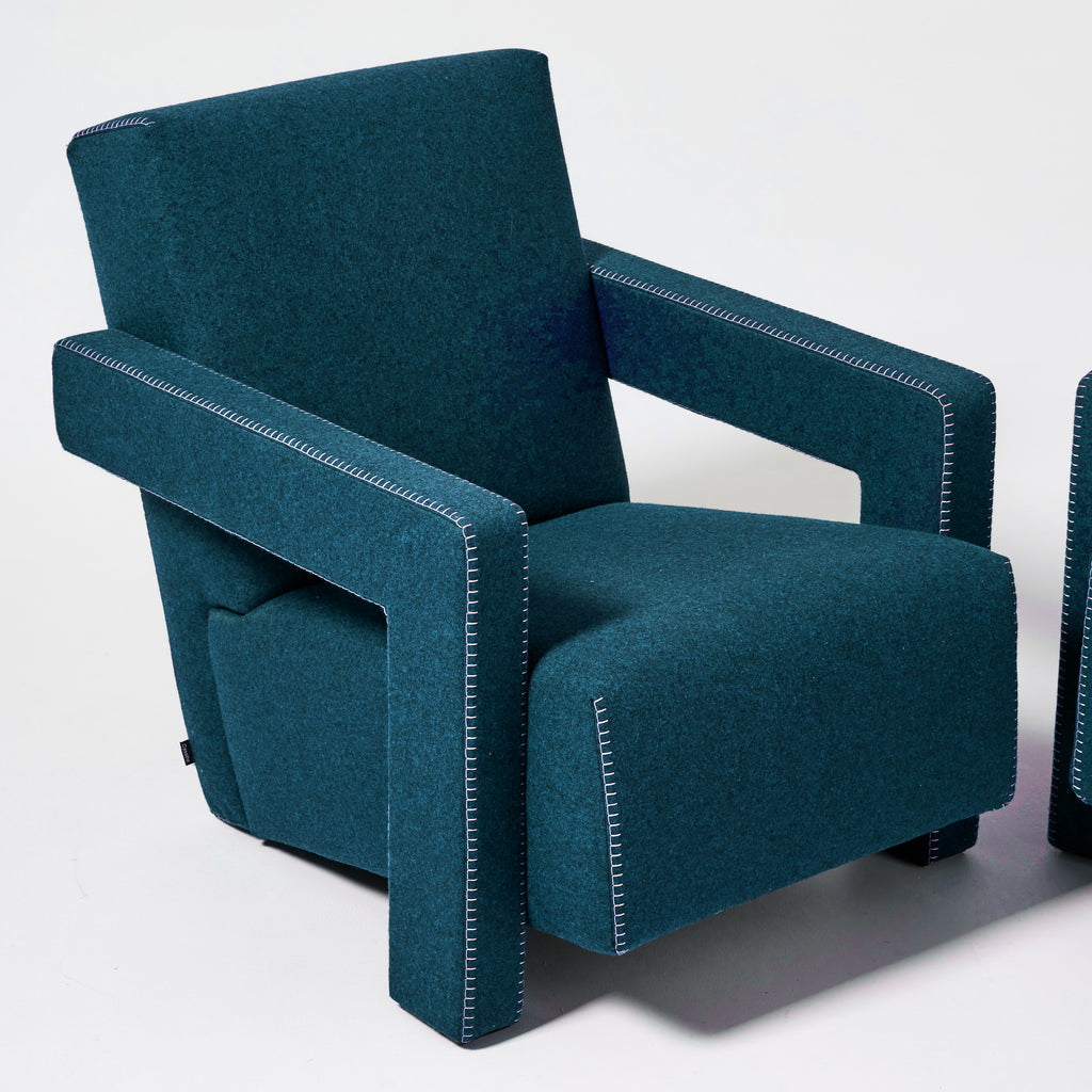 Gerrit Rietveld Utrecht Armchairs Model 637 for Cassina, Pair