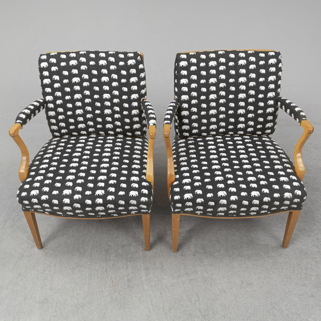 Josef Frank Model 969 Armchairs for Svenskt Tenn, Sweden, Pair