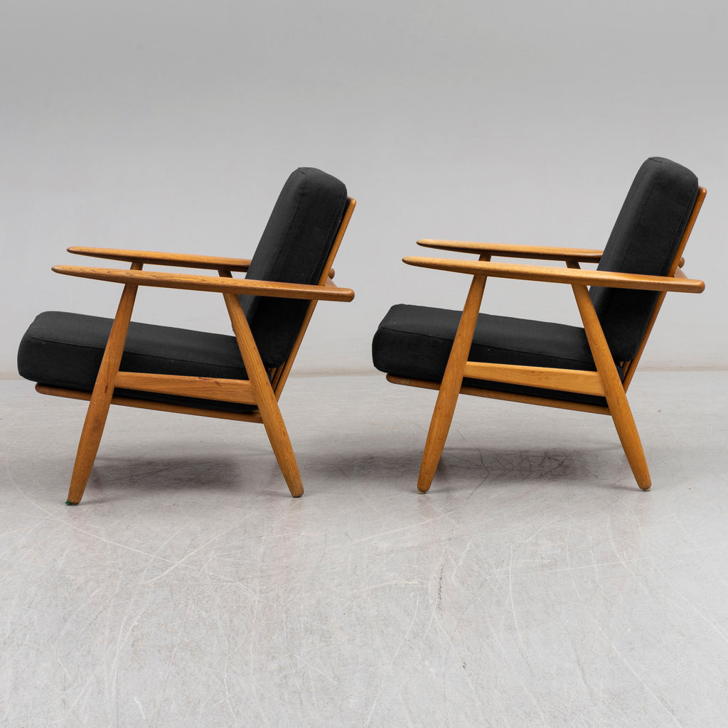 Hans J. Wegner GE-240 “Cigar” Armchairs for Getama, Denmark, Pair