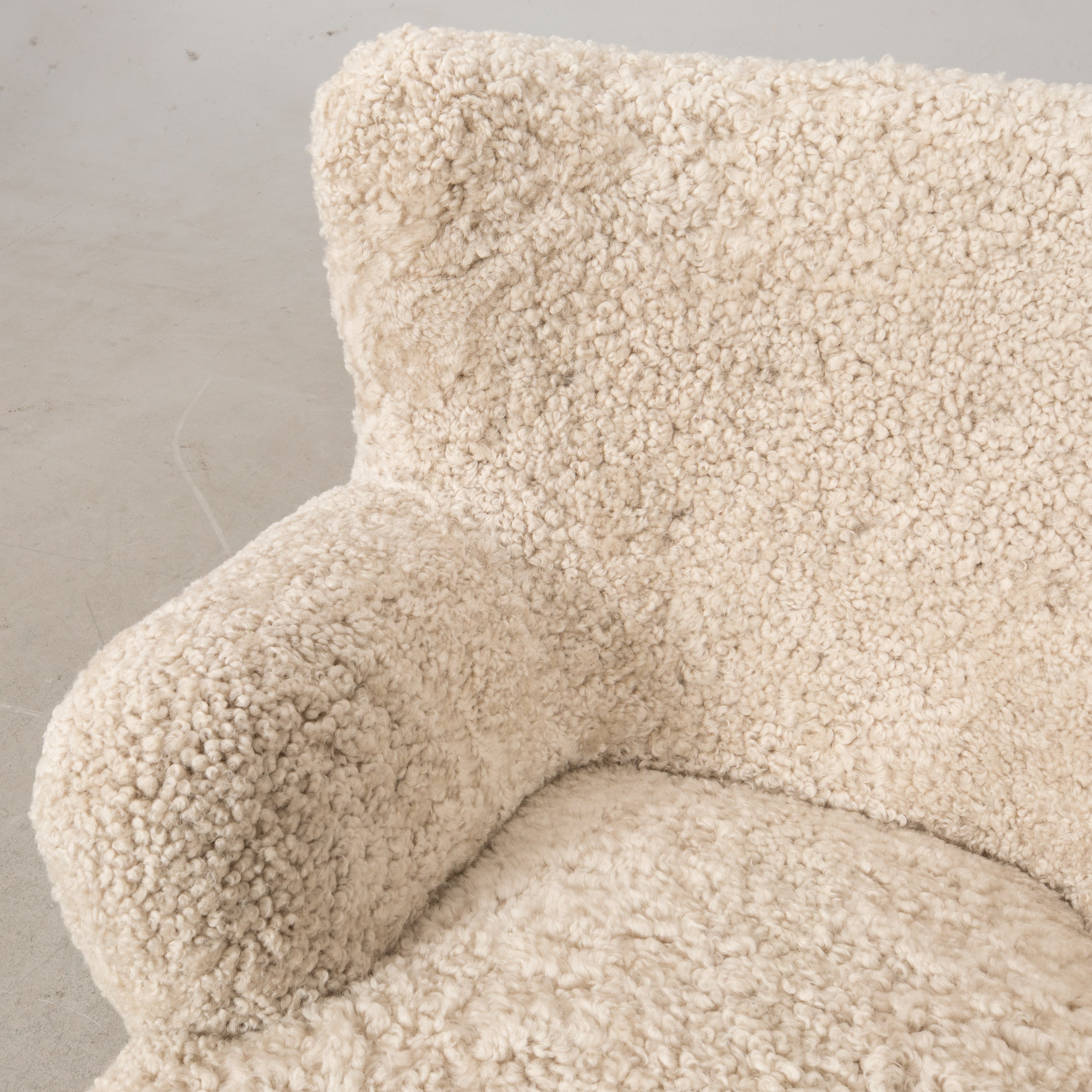 Ilmari Lappalainen Laila Sheepskin Armchairs for Asko, Pair