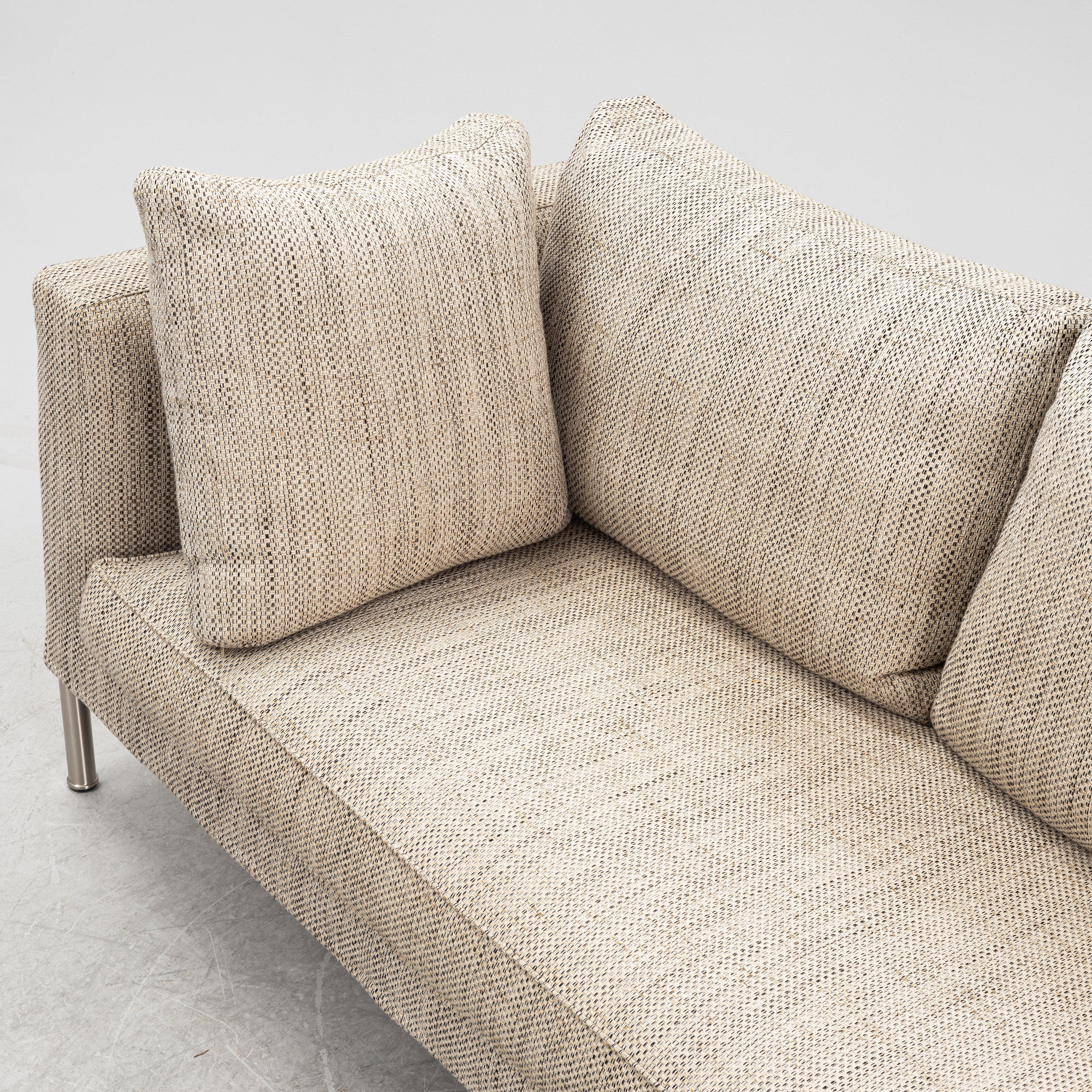 Frigerio Tiziano Three-Seat Sofa in Beige Fabric, Italy