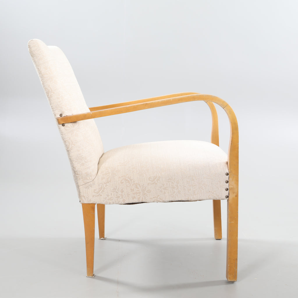 Vintage Danish Birch Armchair, 1930s–1940s