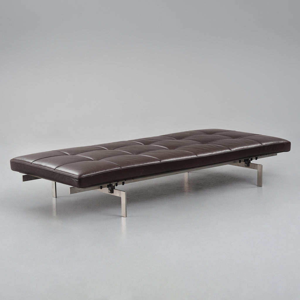 Poul Kjærholm PK-80 Daybed for Fritz Hansen in Dark Brown Leather
