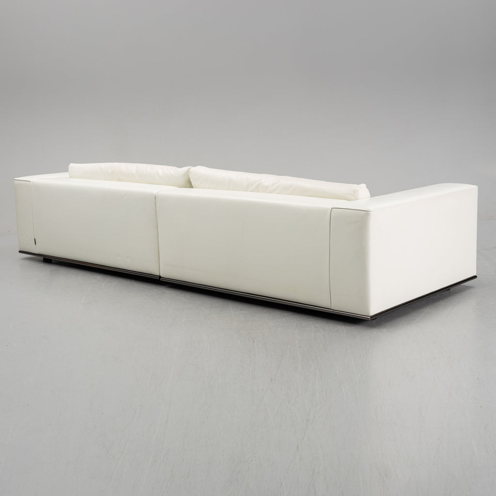 Rodolfo Dordoni Hamilton Leather Sofa and Ottoman for Minotti
