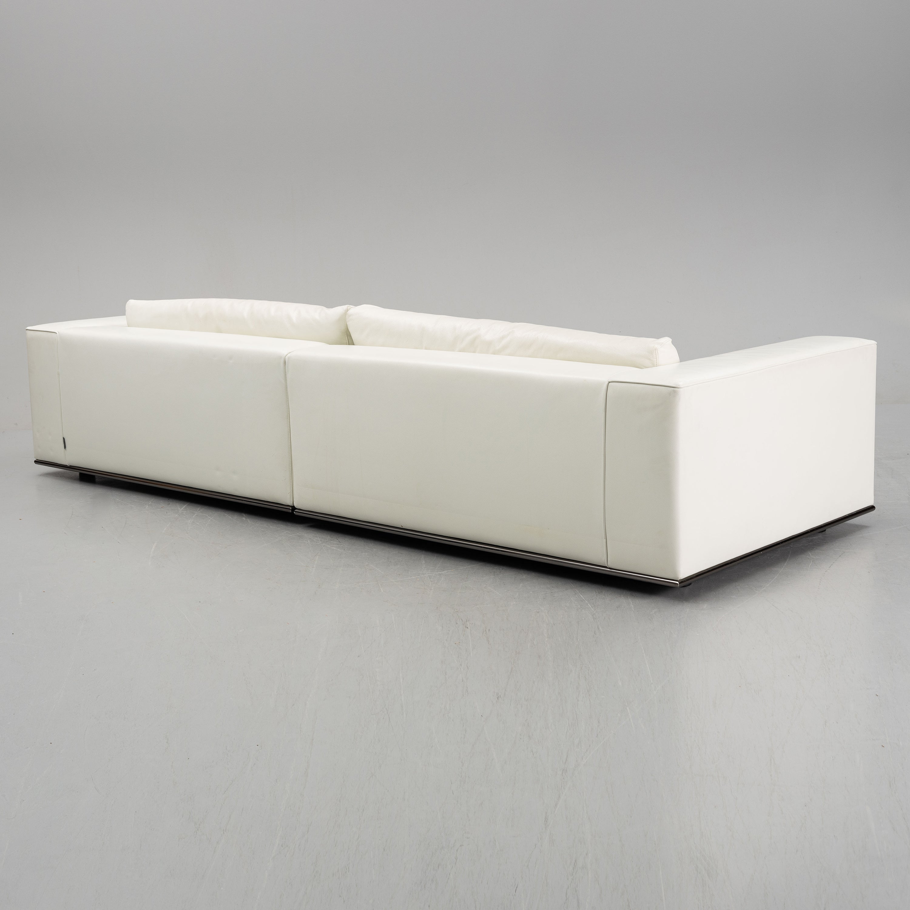 Rodolfo Dordoni Hamilton Leather Sofa and Ottoman for Minotti