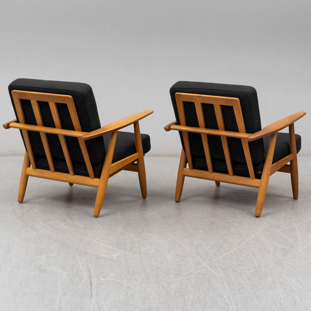 Hans J. Wegner GE-240 “Cigar” Armchairs for Getama, Denmark, Pair