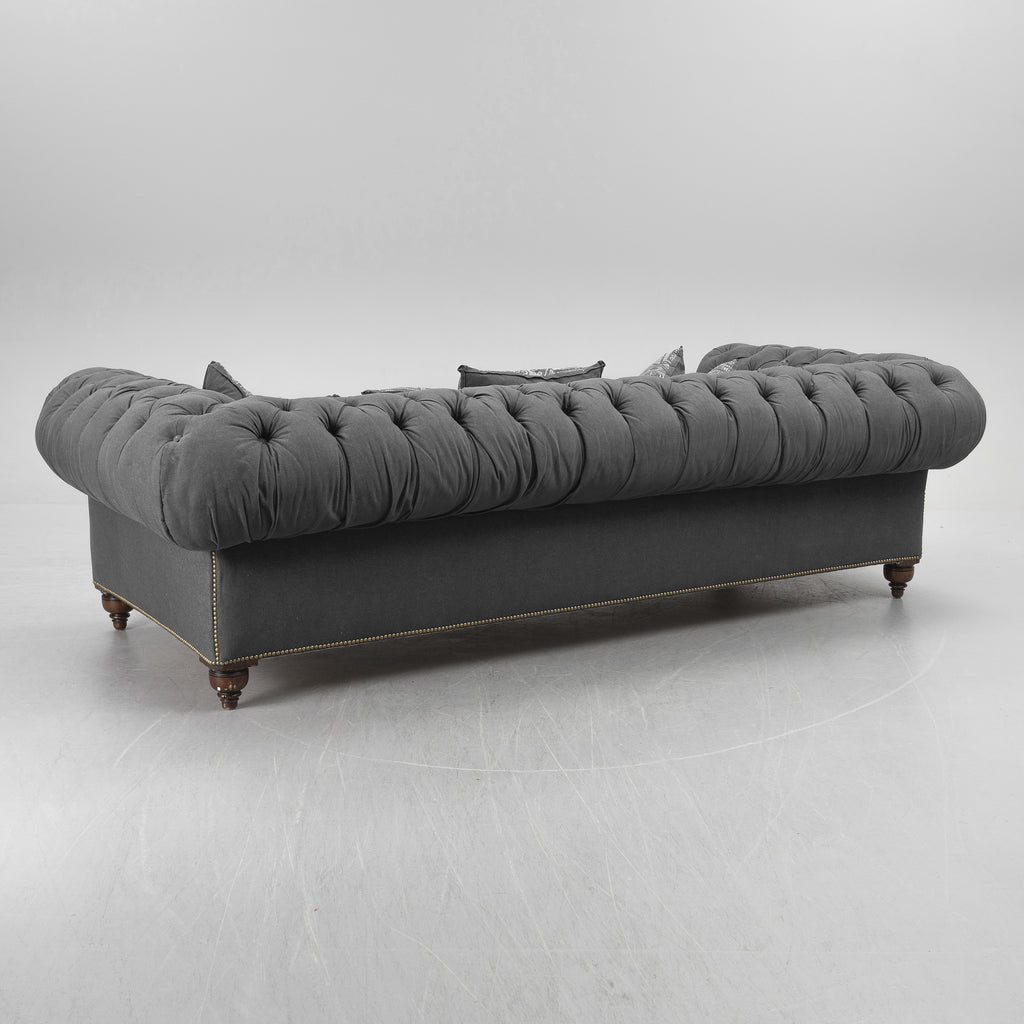 Ralph Lauren Home Chesterfield Sofa in Gray Denim 2018