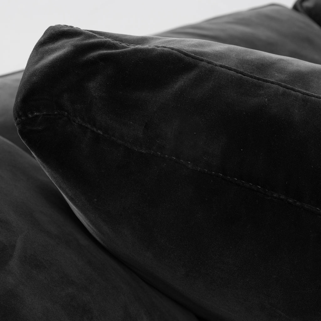 Antonio Citterio Eros Sofa for Flexform in Black Velvet