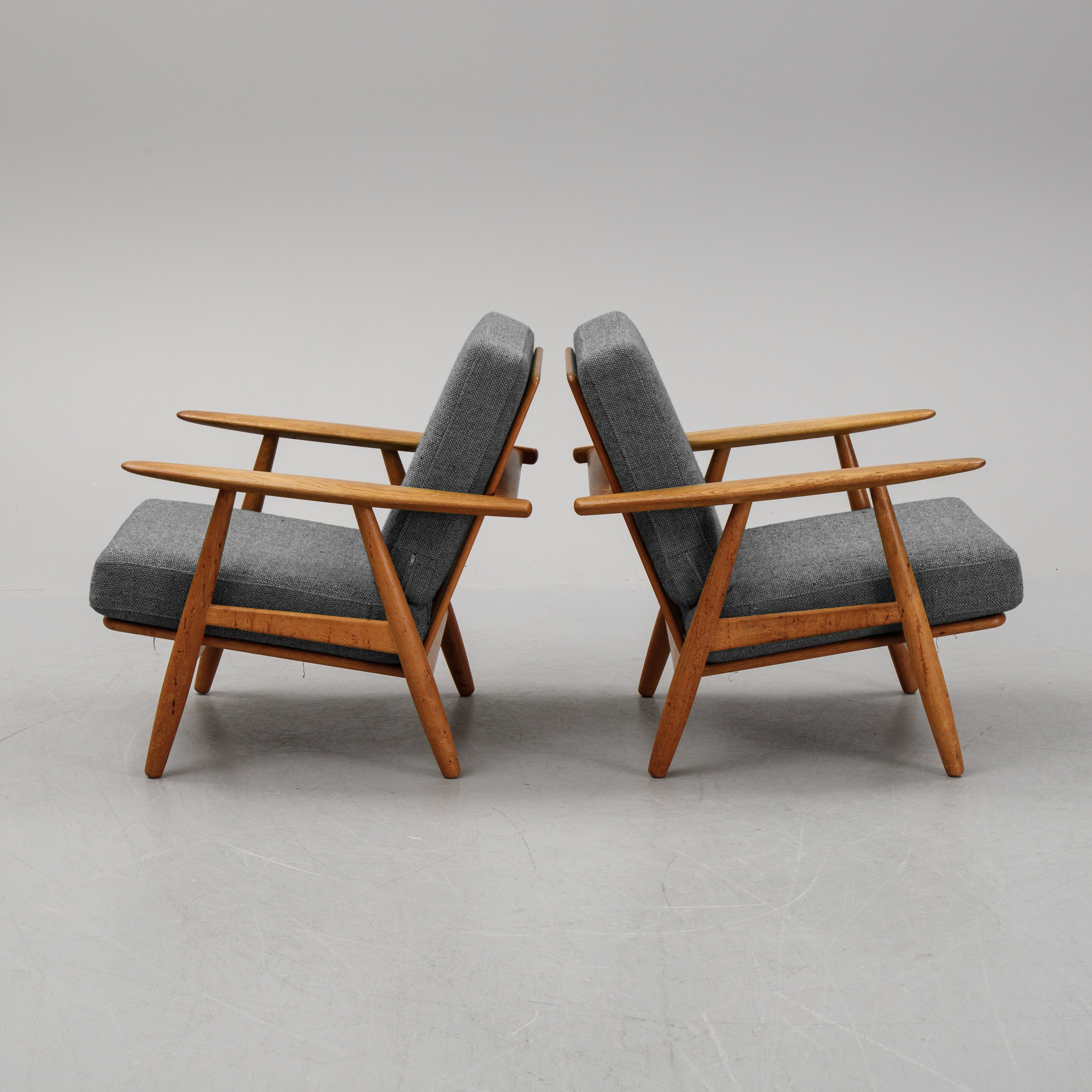 Pair of GE-240 Cigar Chairs by Hans Wegner for Getama