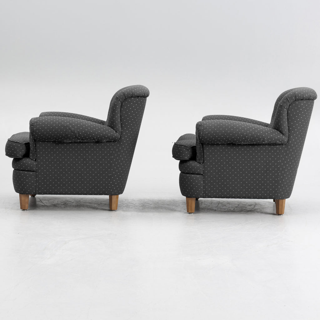 Pair of Model 568 Armchairs by Josef Frank for Svenskt Tenn