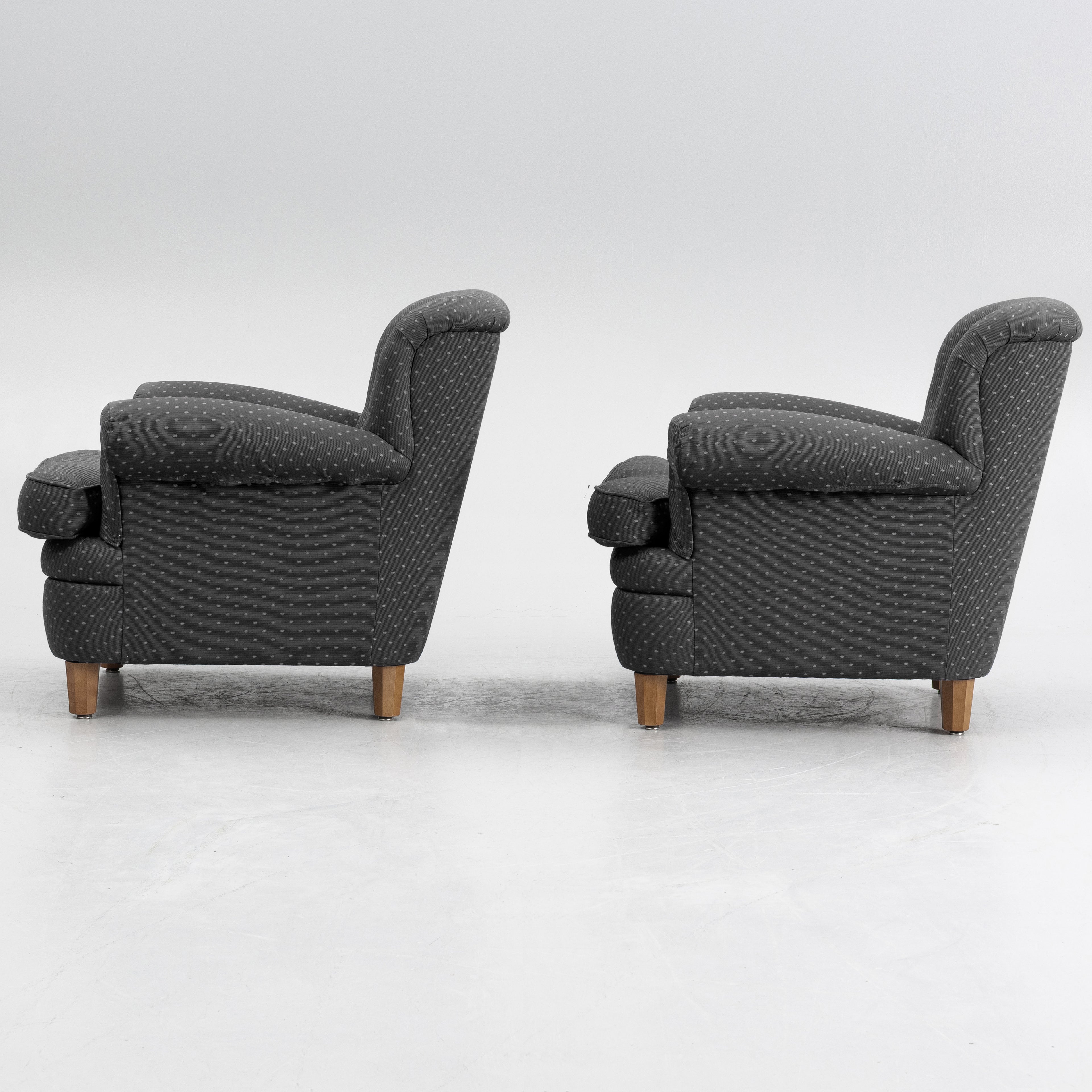 Pair of Model 568 Armchairs by Josef Frank for Svenskt Tenn