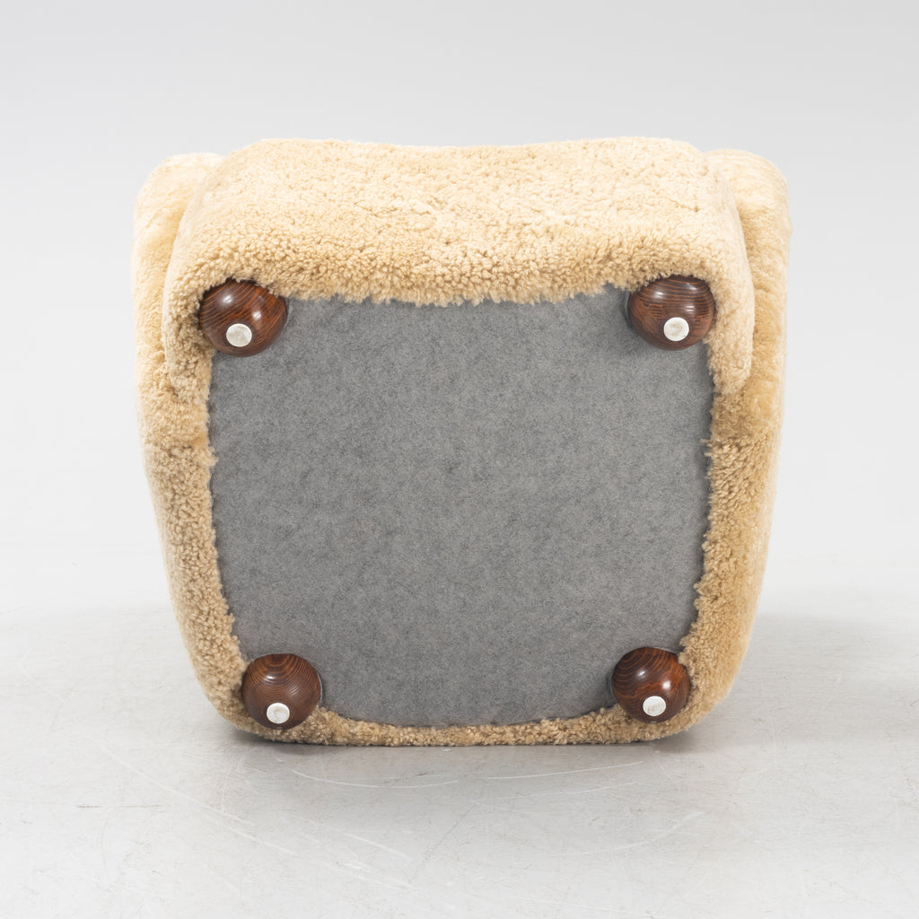 Danish 1940s Sheepskin Lounge Chair