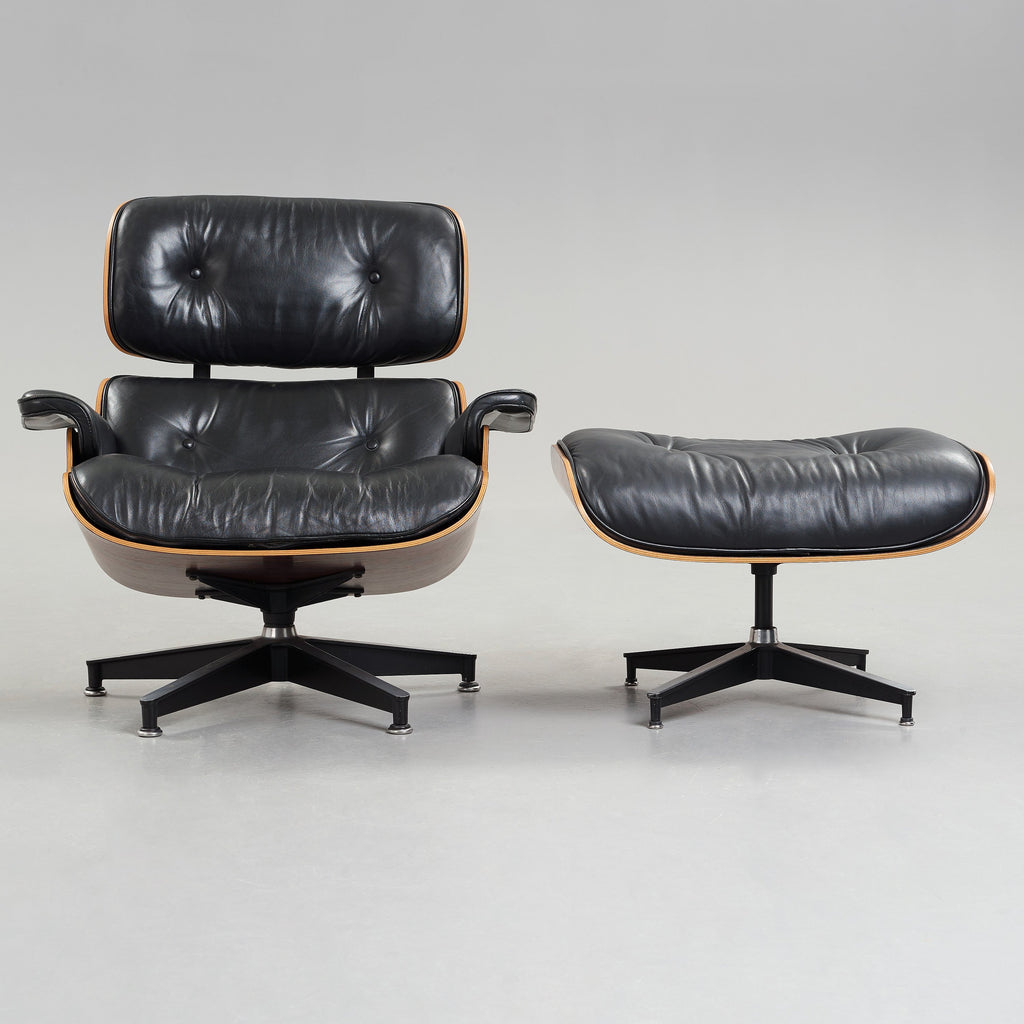 Charles & Ray Eames Lounge Chair and Ottoman for Herman Miller in Rosewood