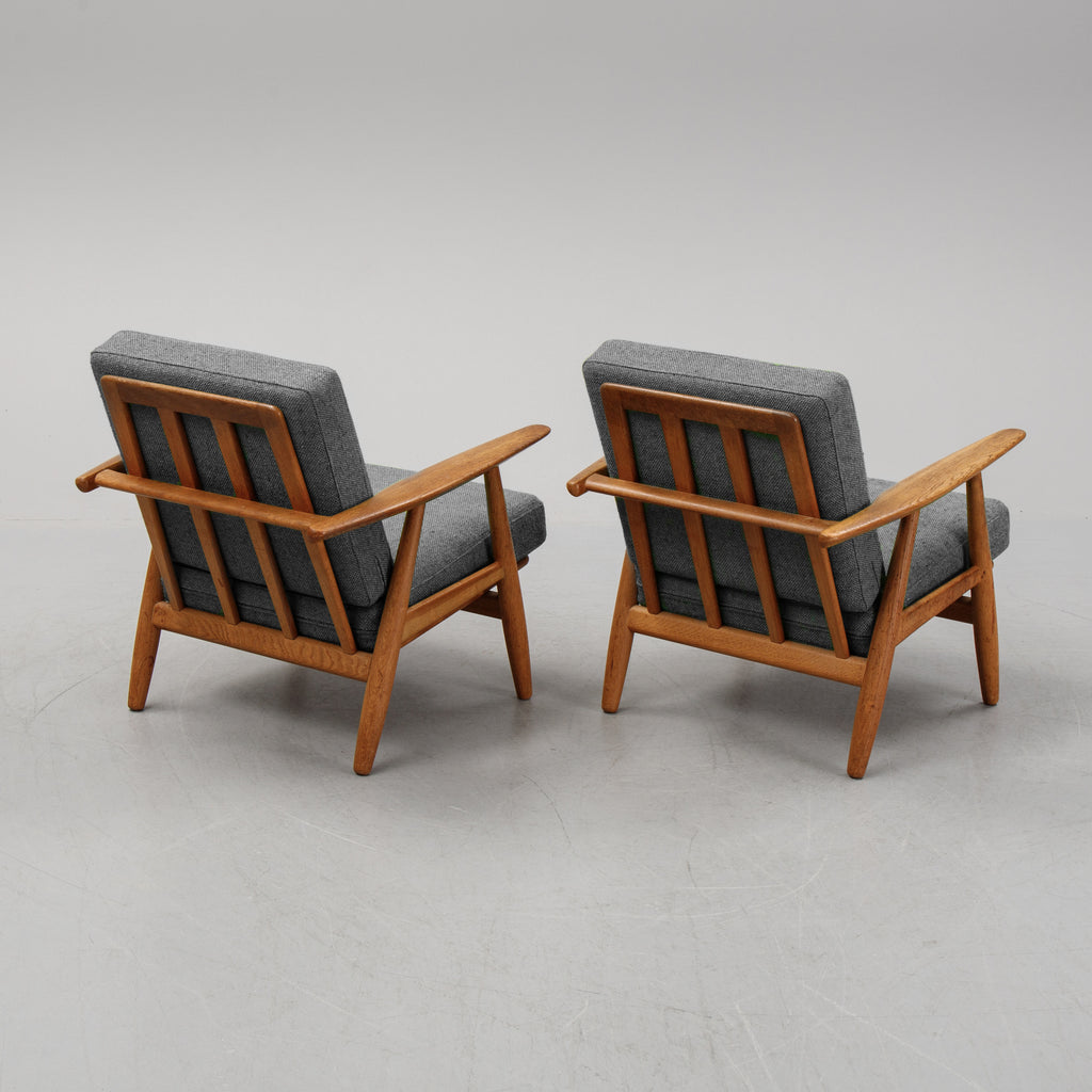 Pair of GE-240 Cigar Chairs by Hans Wegner for Getama