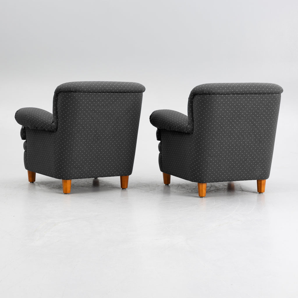 Pair of Model 568 Armchairs by Josef Frank for Svenskt Tenn