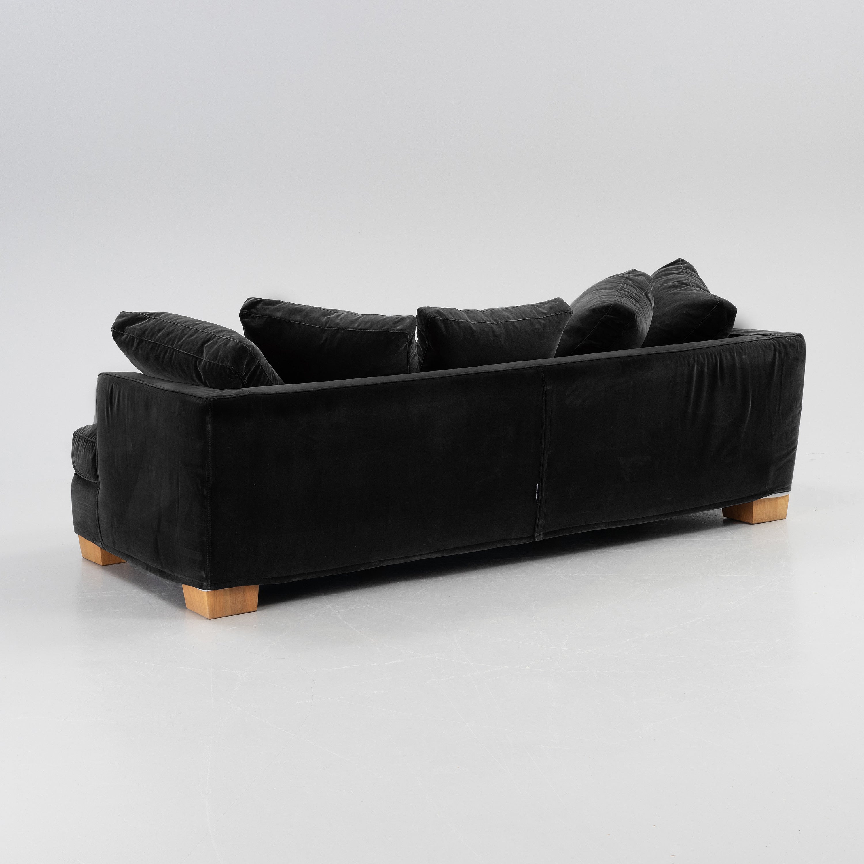 Antonio Citterio Eros Sofa for Flexform in Black Velvet