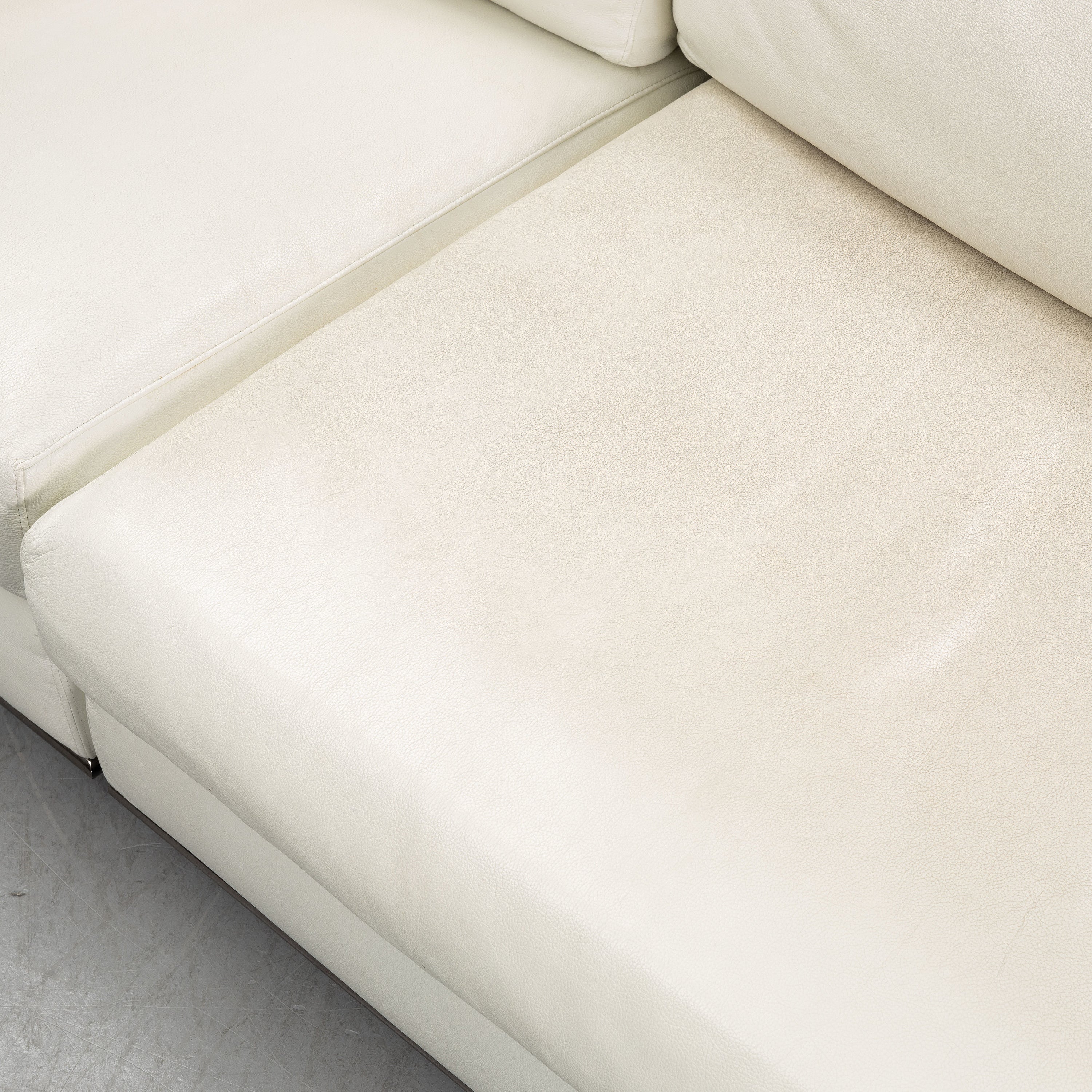 Rodolfo Dordoni Hamilton Leather Sofa and Ottoman for Minotti