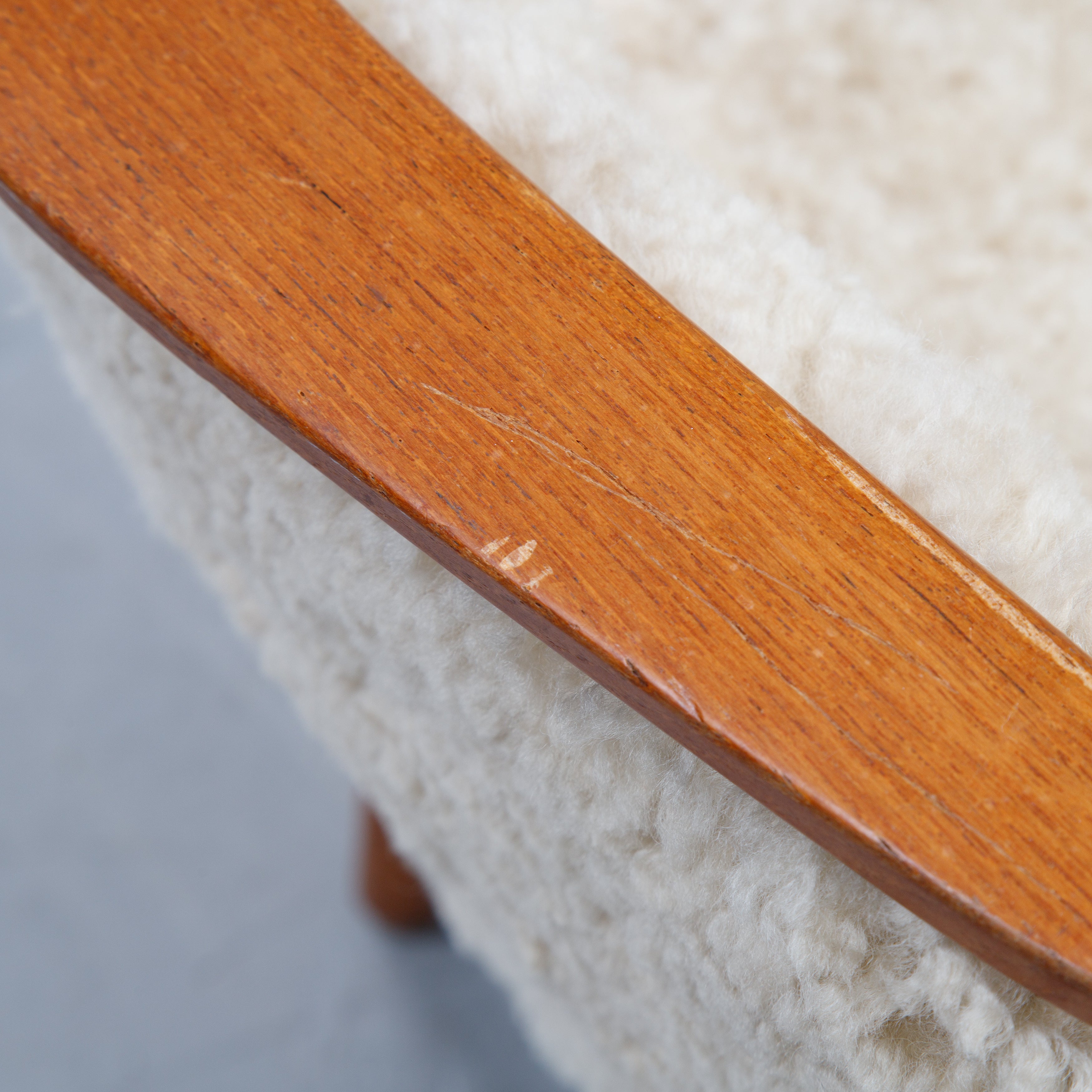 Scandinavian Teak and Sheepskin Easy Chairs, Pair, 1950s