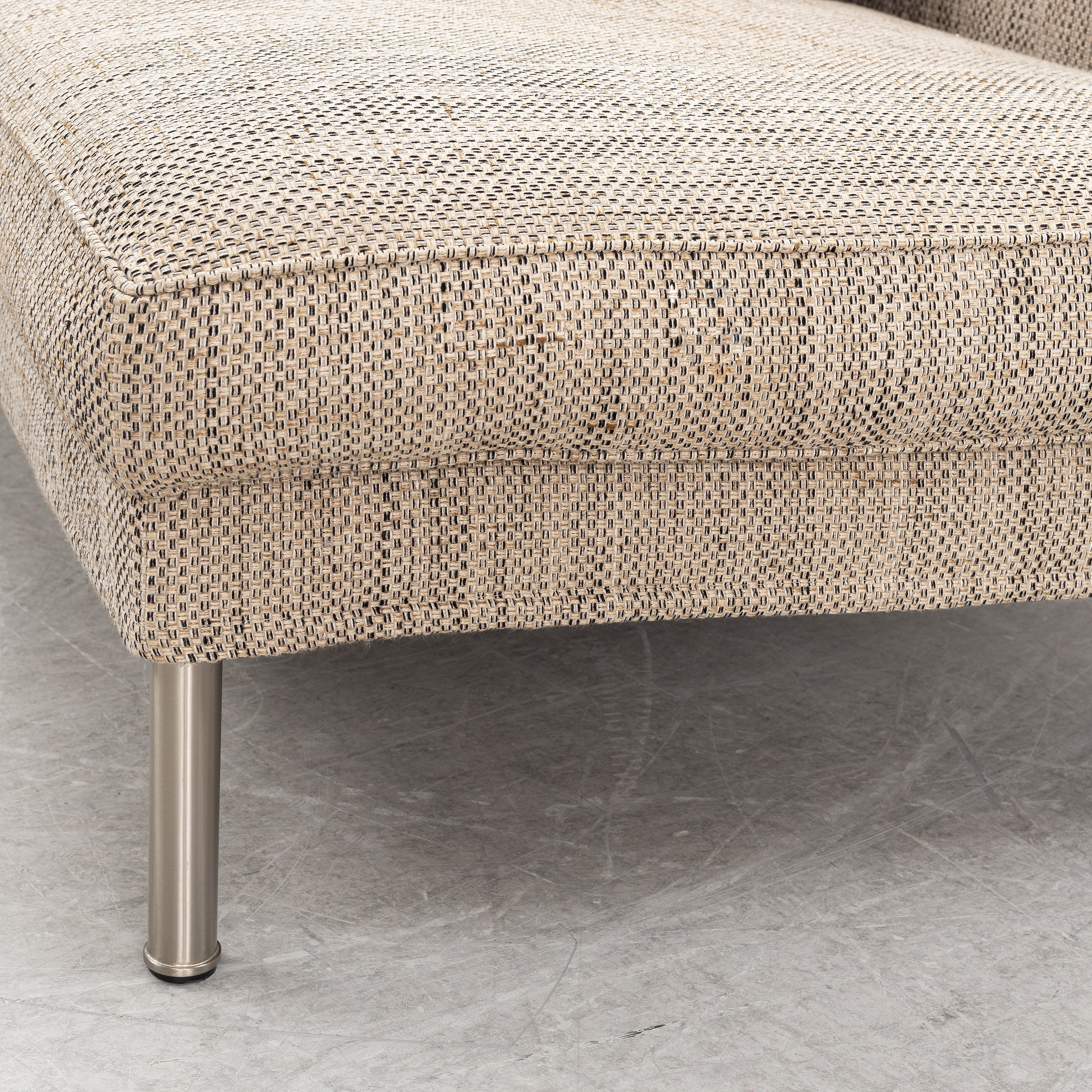 Frigerio Tiziano Three-Seat Sofa in Beige Fabric, Italy