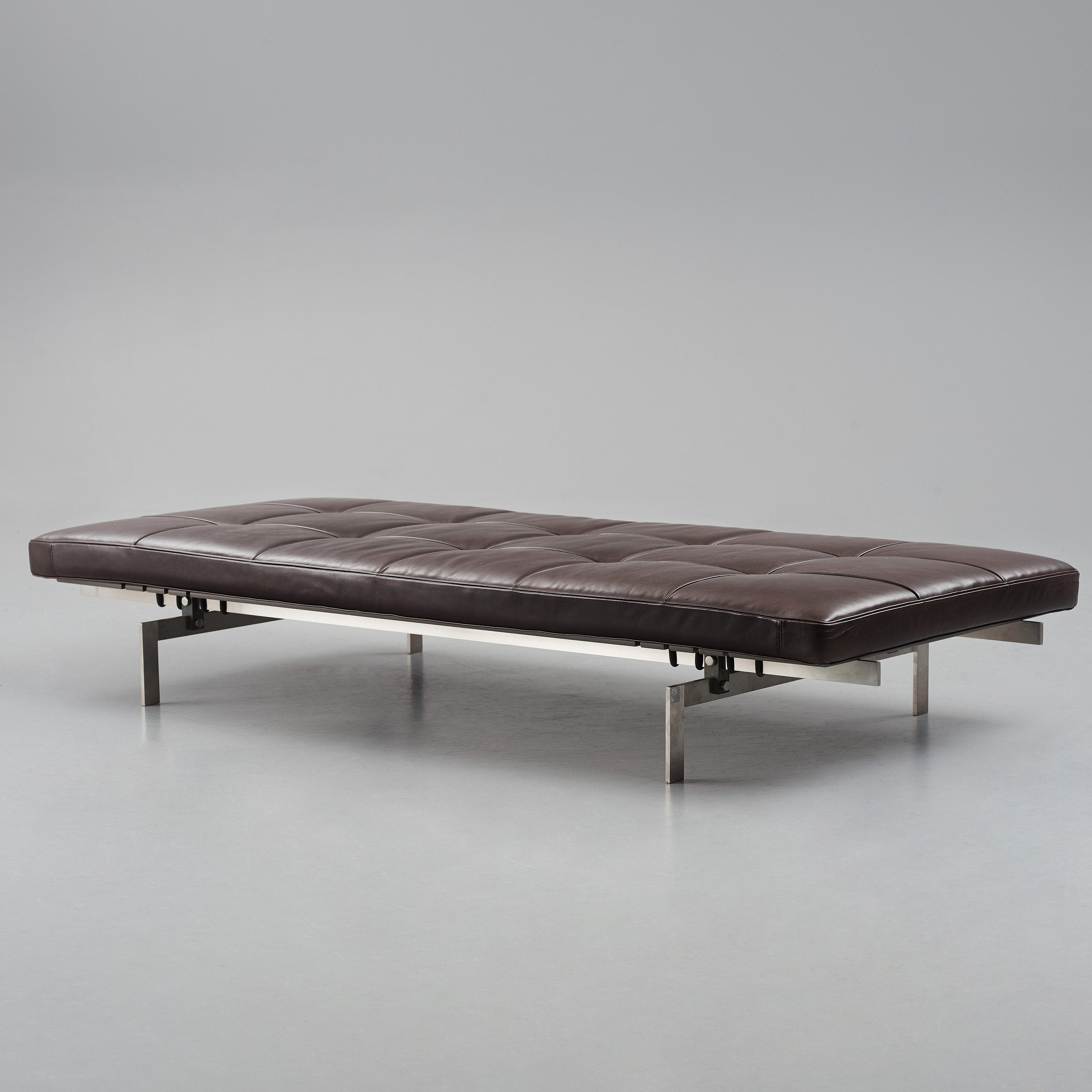 Poul Kjærholm PK-80 Daybed for Fritz Hansen in Dark Brown Leather