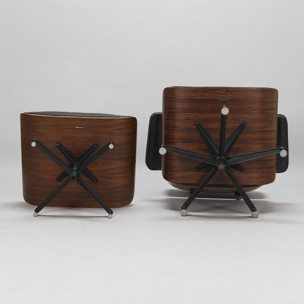 Charles & Ray Eames Lounge Chair and Ottoman for Herman Miller, 1980s