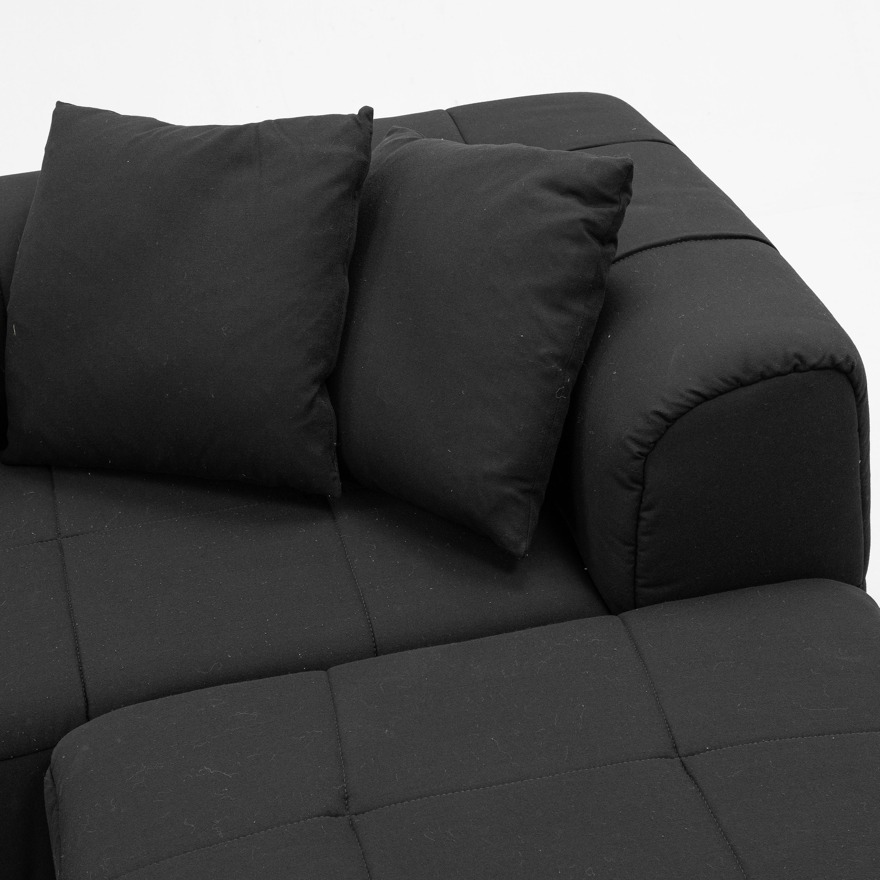 Cini Boeri Strips Modular Sofa & Ottoman for Arflex in Black