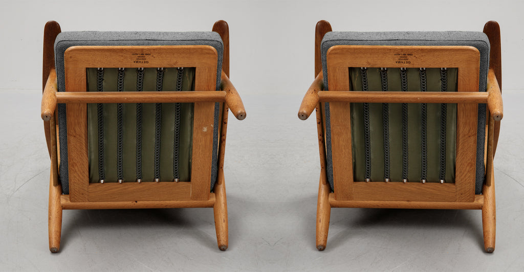 Pair of GE-240 Cigar Chairs by Hans Wegner for Getama