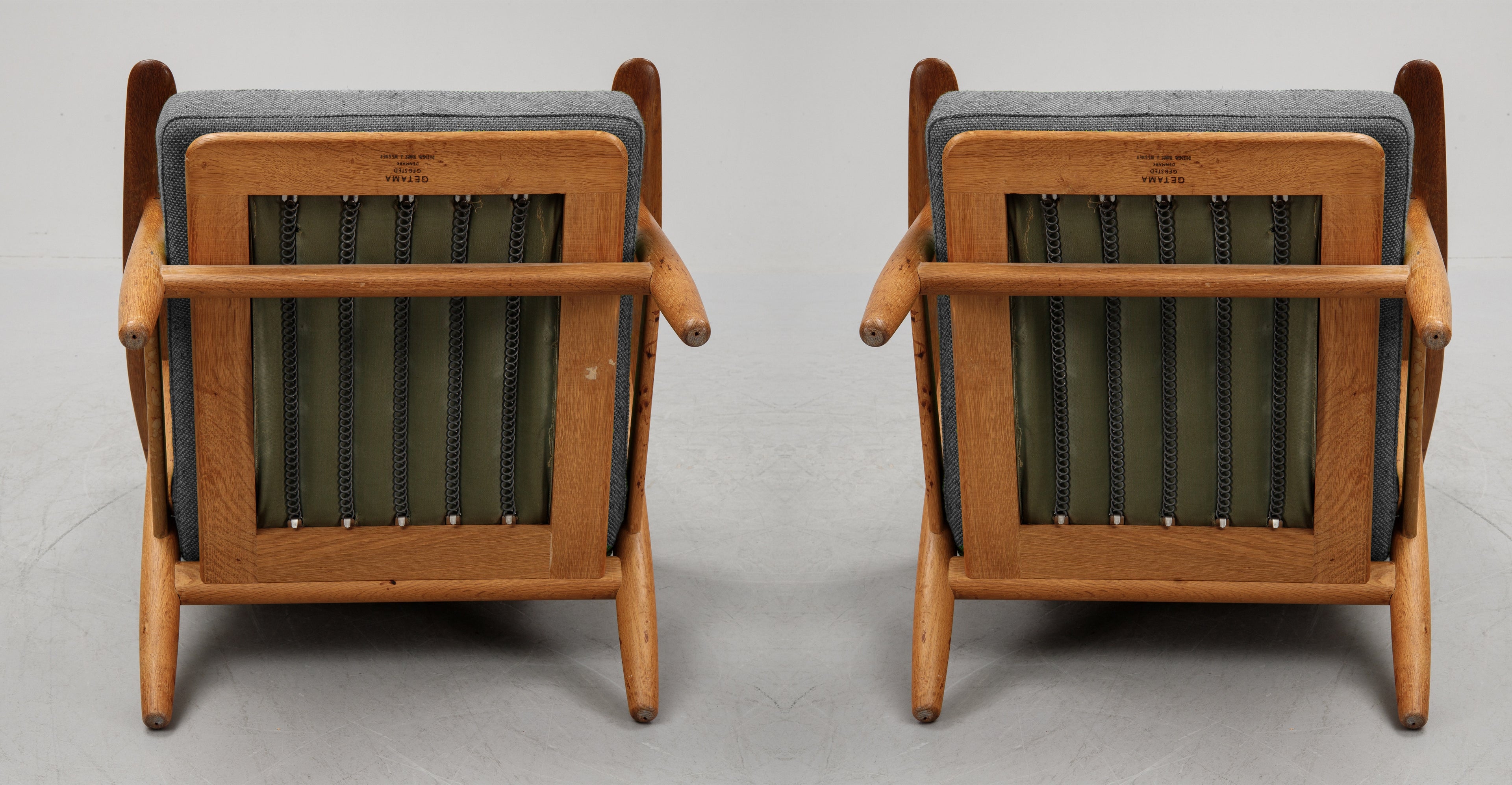 Pair of GE-240 Cigar Chairs by Hans Wegner for Getama