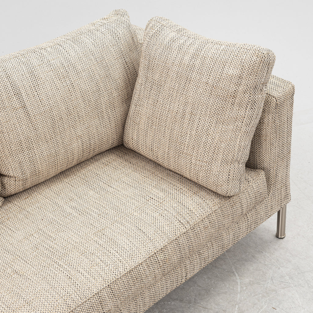 Frigerio Tiziano Three-Seat Sofa in Beige Fabric, Italy