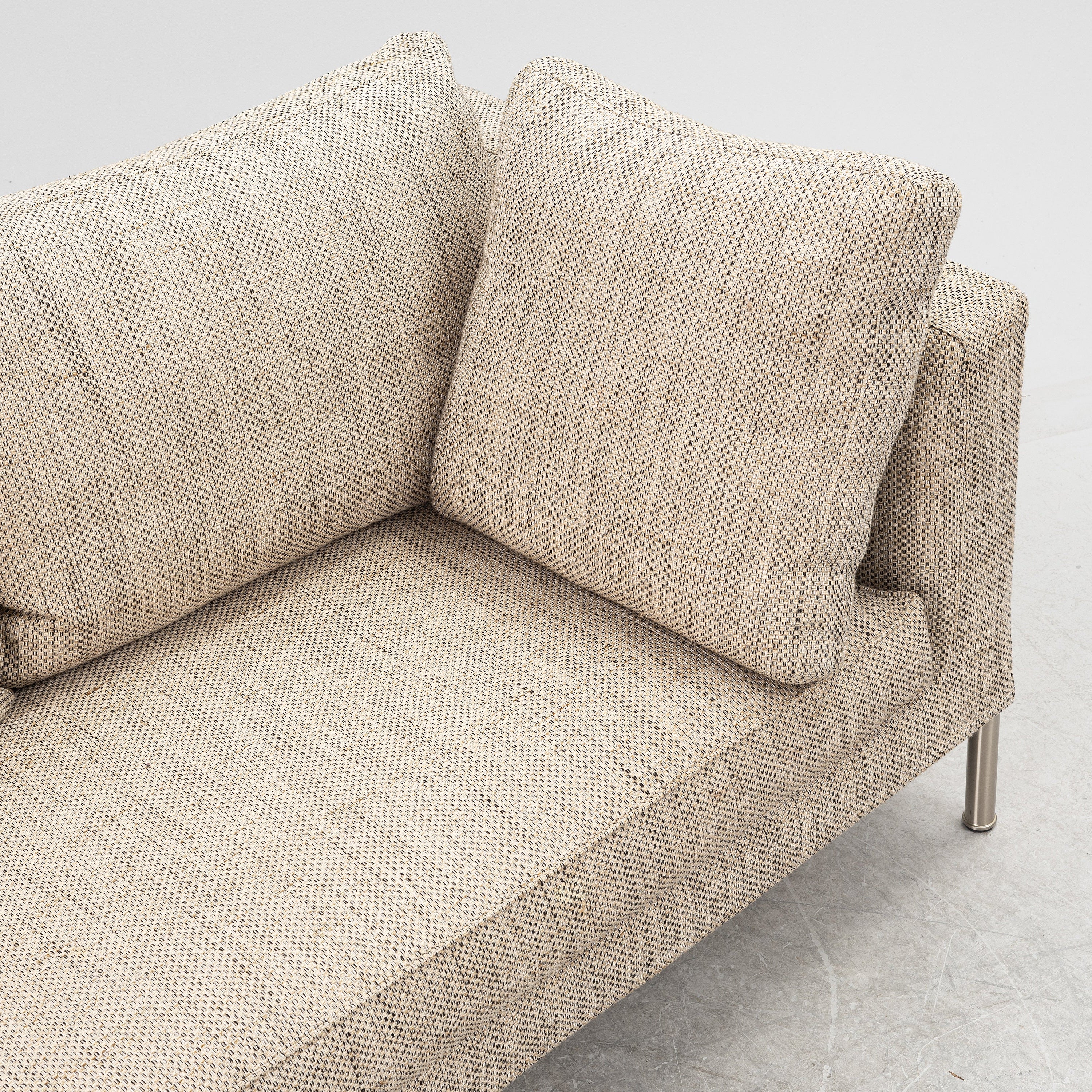 Frigerio Tiziano Three-Seat Sofa in Beige Fabric, Italy