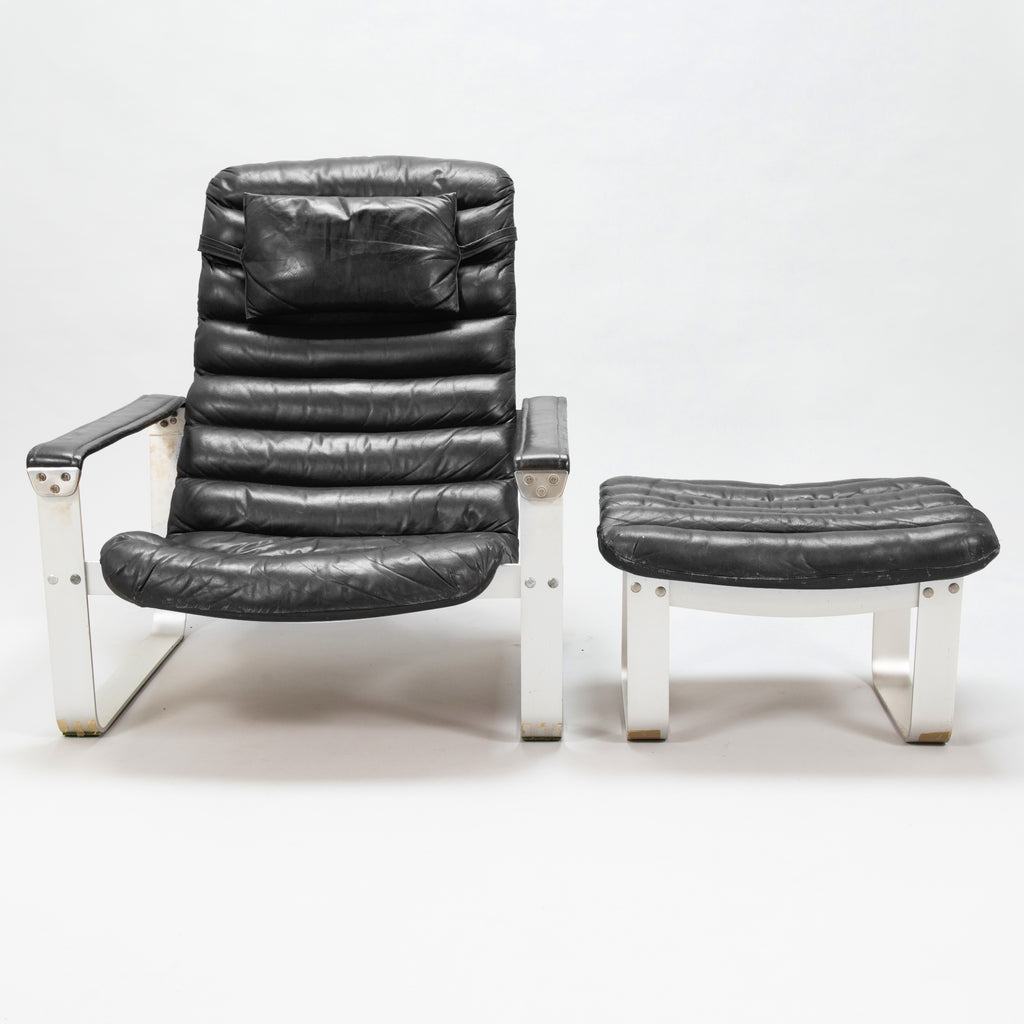 Pulkka Lounge Chairs and Ottomans by Ilmari Lappalainen for Asko