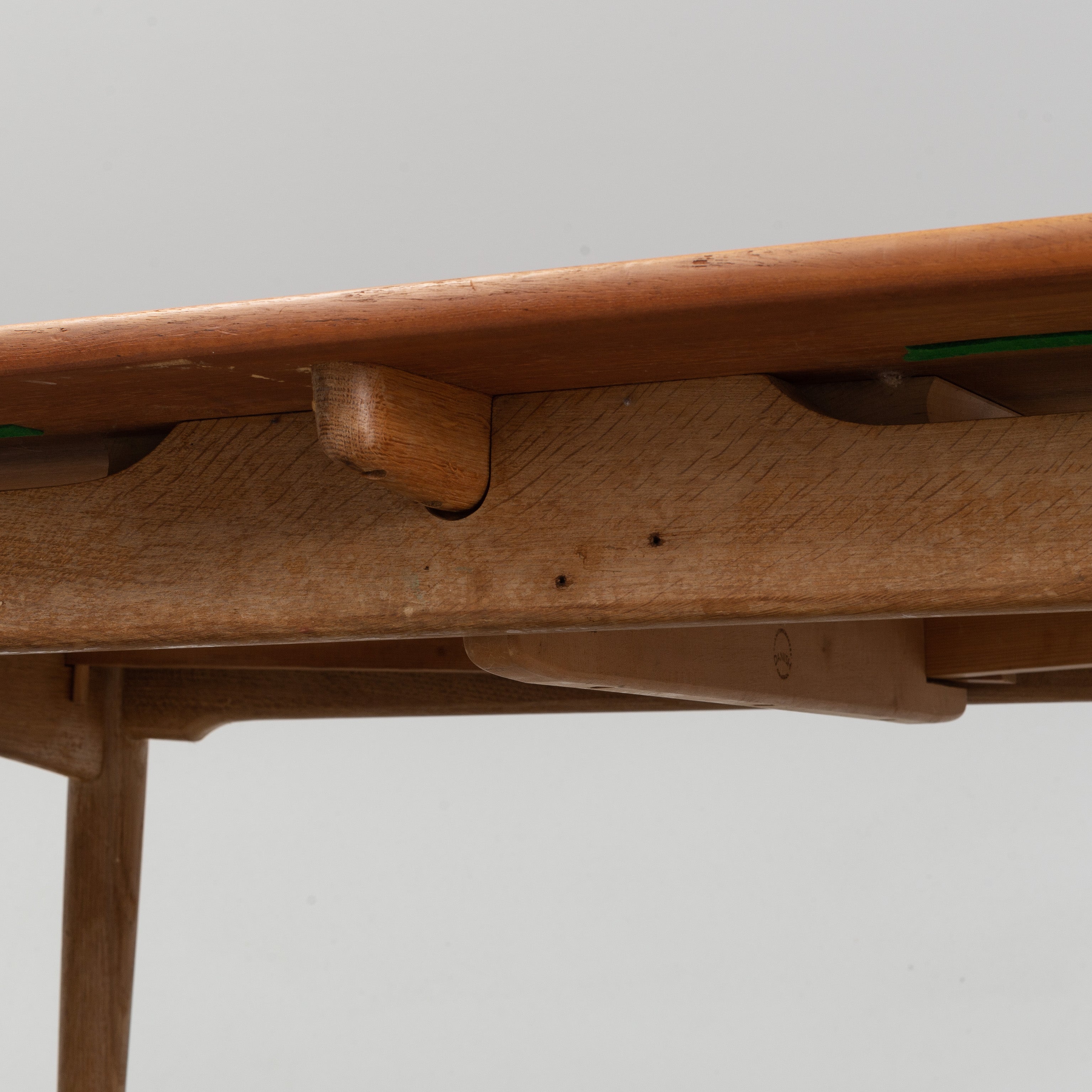 Hans J. Wegner W2 Dining Chairs and AT-312 Extension Table for C.M. Madsen & Andreas Tuck