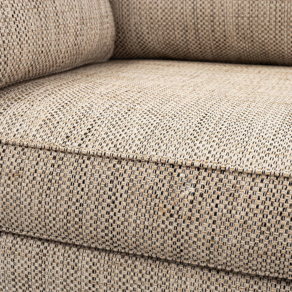 Frigerio Tiziano Three-Seat Sofa in Beige Fabric, Italy