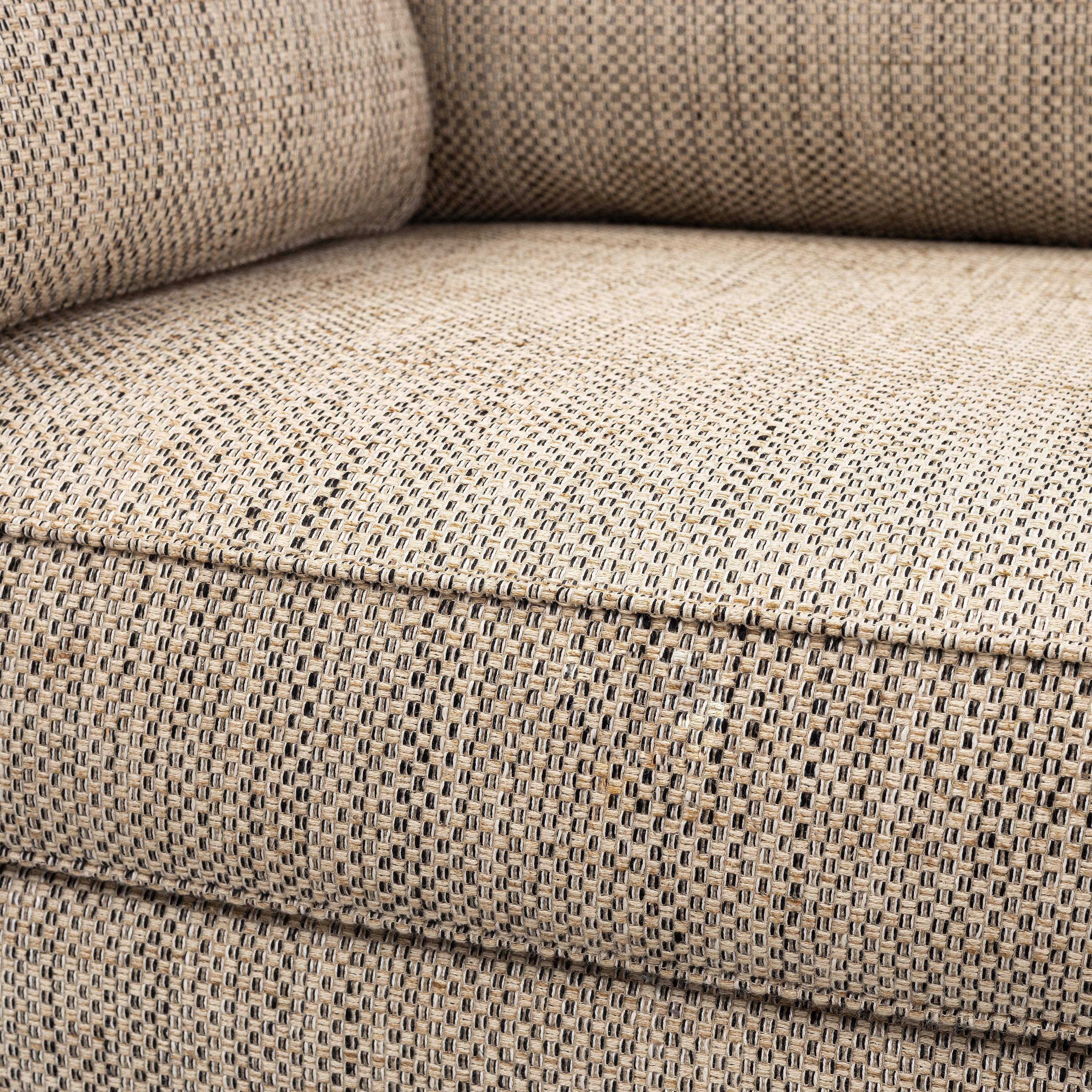 Frigerio Tiziano Three-Seat Sofa in Beige Fabric, Italy