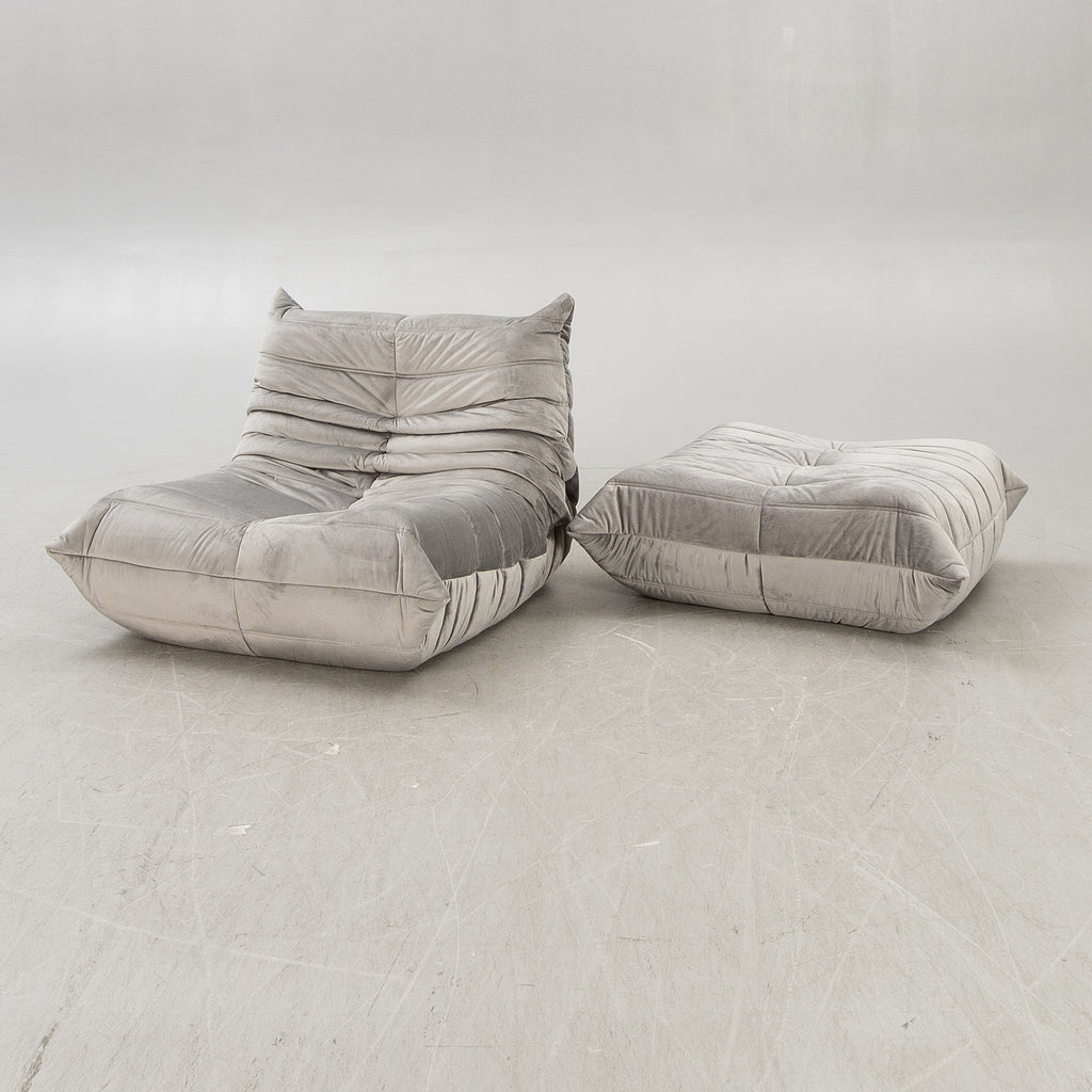 Michel Ducaroy Togo Sofa, Lounge Chair and Ottoman for Ligne Roset