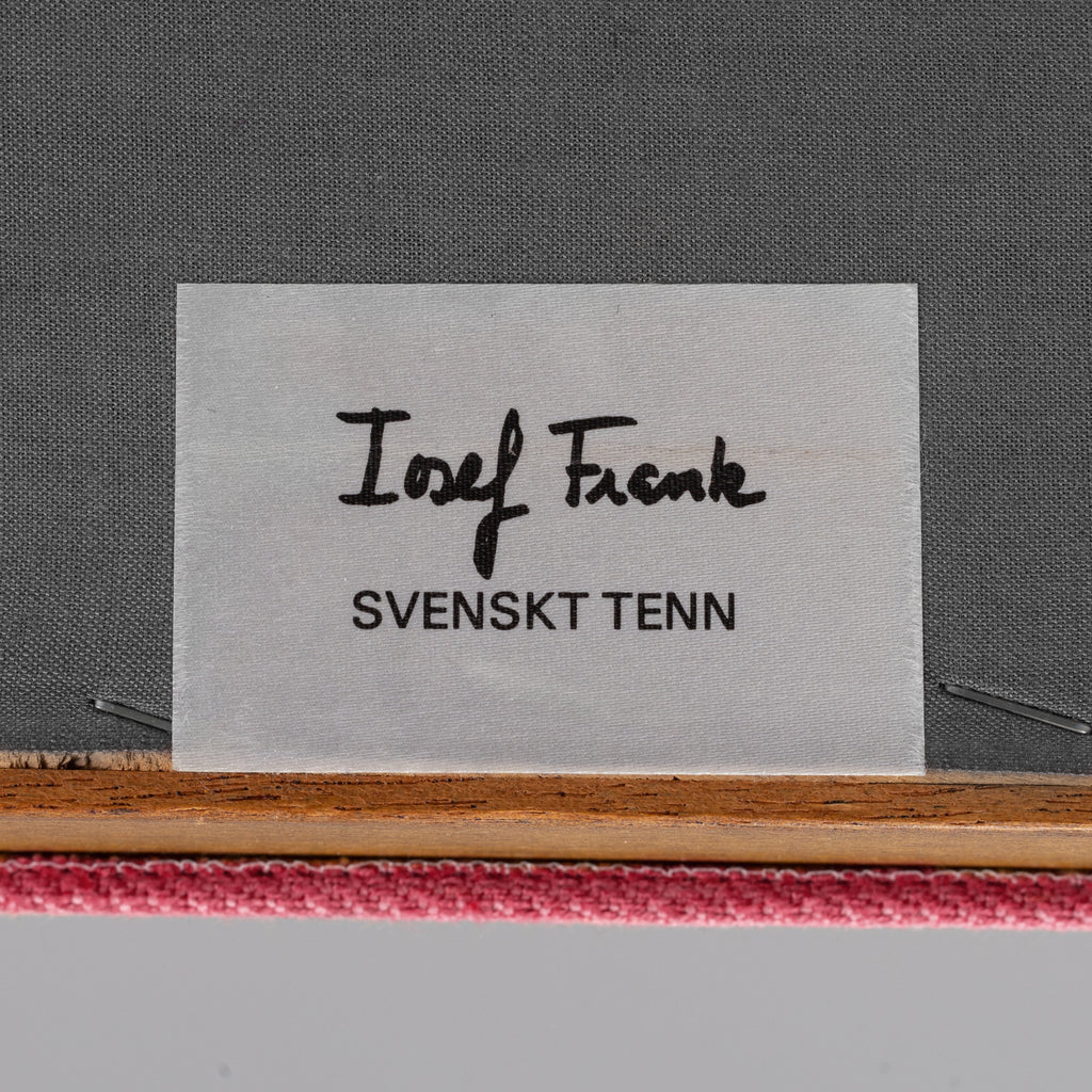 Josef Frank Model 868 Armchairs, Pair, Svenskt Tenn, Pink “Vägen” Upholstery