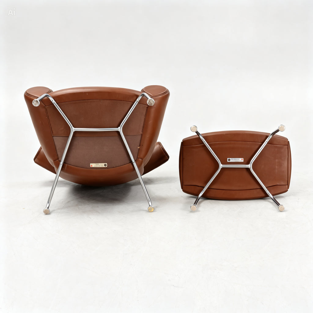 Ox Chair and Ottoman by Hans Wegner for Erik Jørgensen